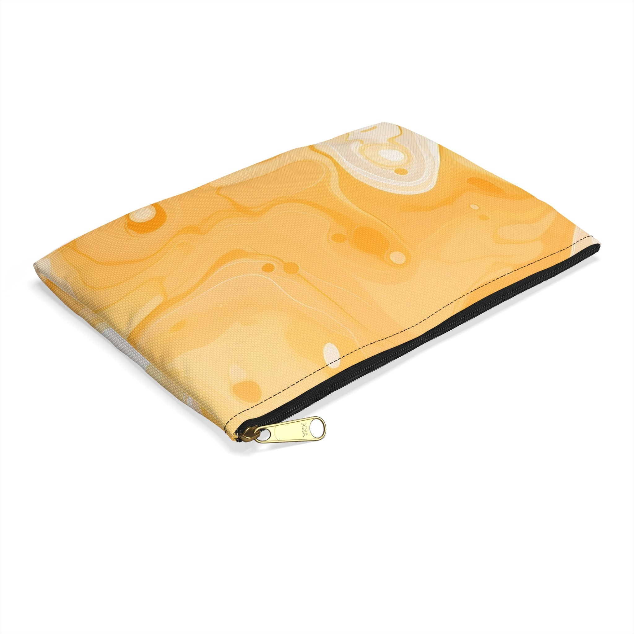 Yellow and White Abstract Marble Pouch, Artsulli - Art is Long, Life is Short, Bags, , , , , , , 