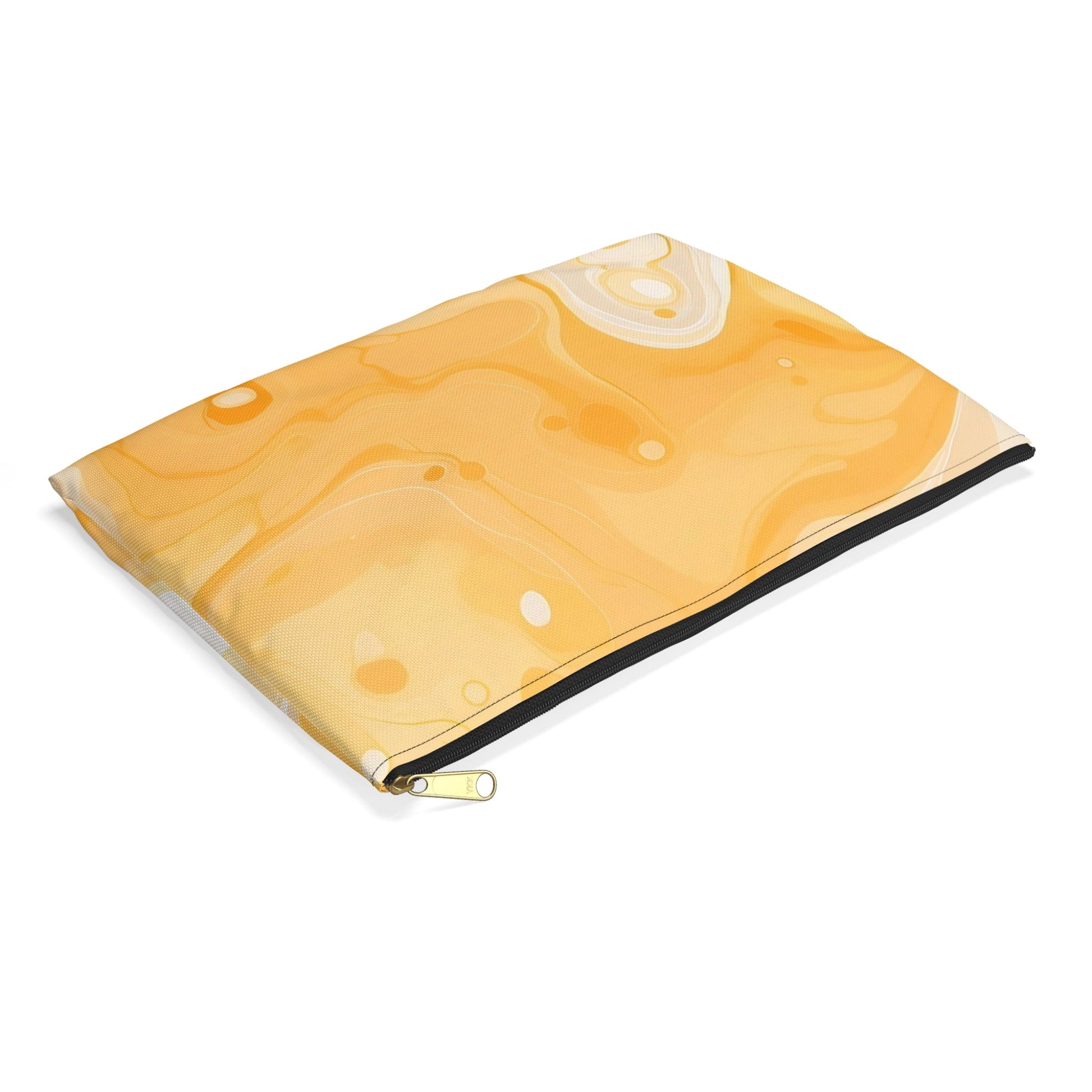 Yellow and White Abstract Marble Pouch, Artsulli - Art is Long, Life is Short, Bags, , , , , , , 