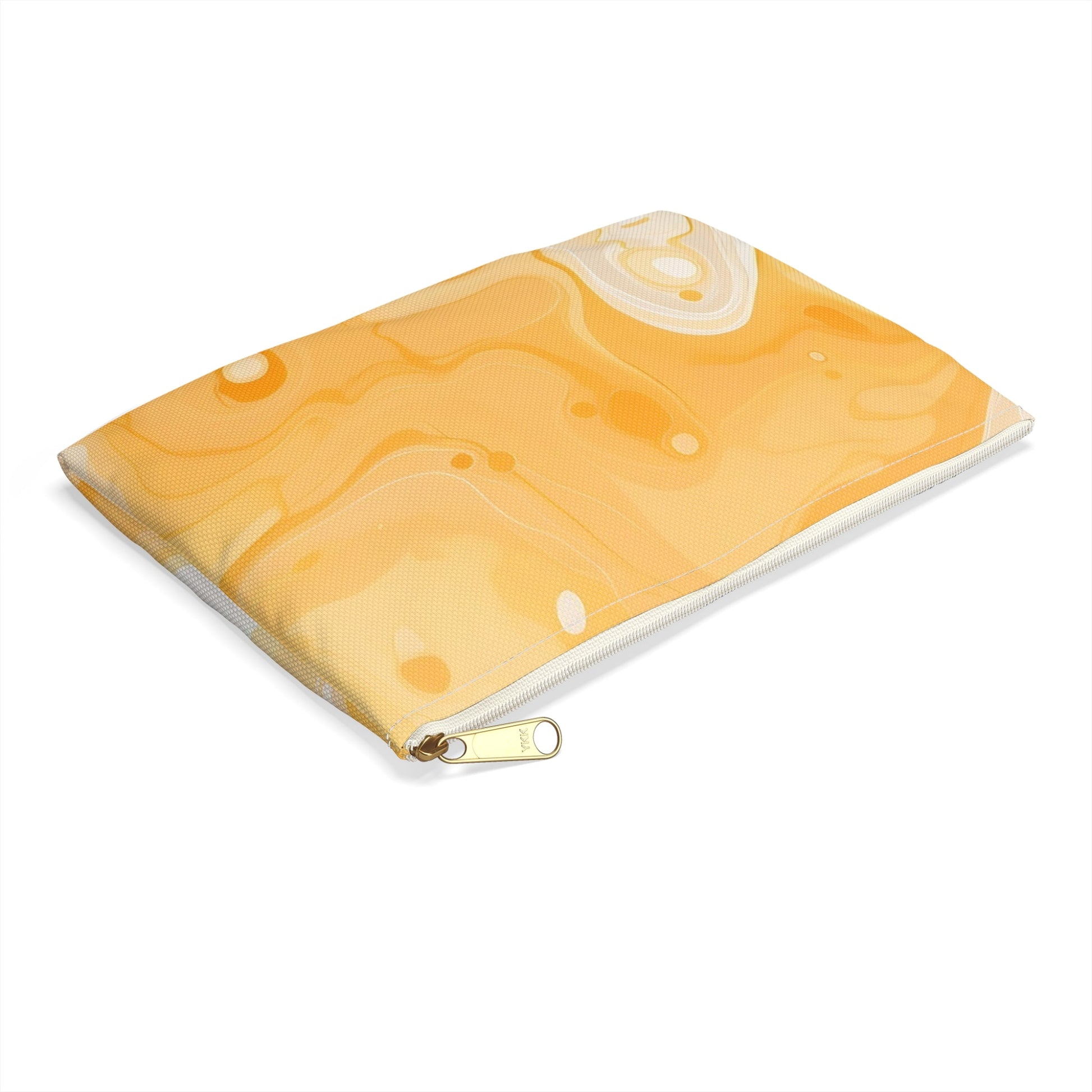 Yellow and White Abstract Marble Pouch, Artsulli - Art is Long, Life is Short, Bags, , , , , , , 