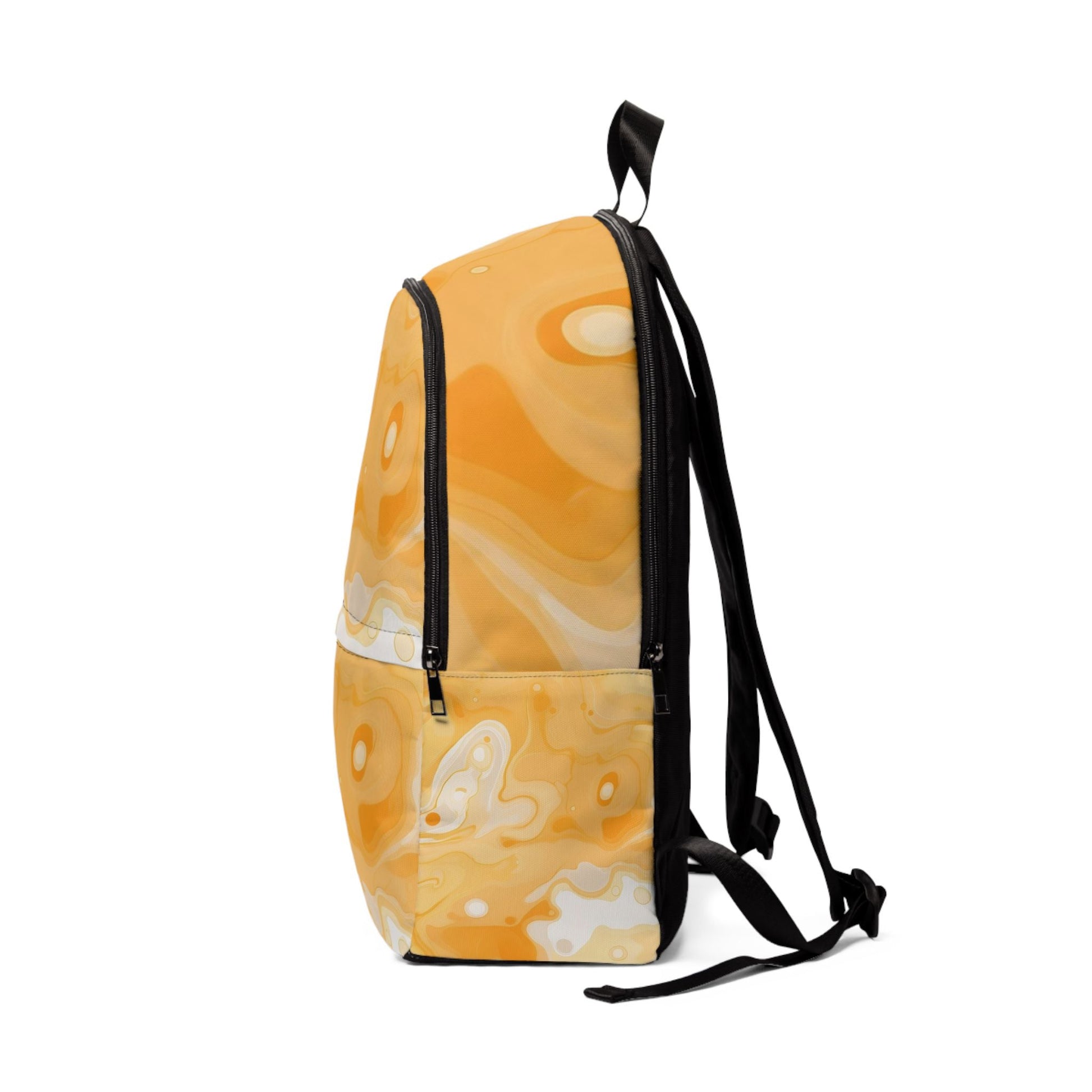 Yellow and White Abstract Pattern Backpack, Artsulli - Art is Long, Life is Short, Bags, , , , , , , 