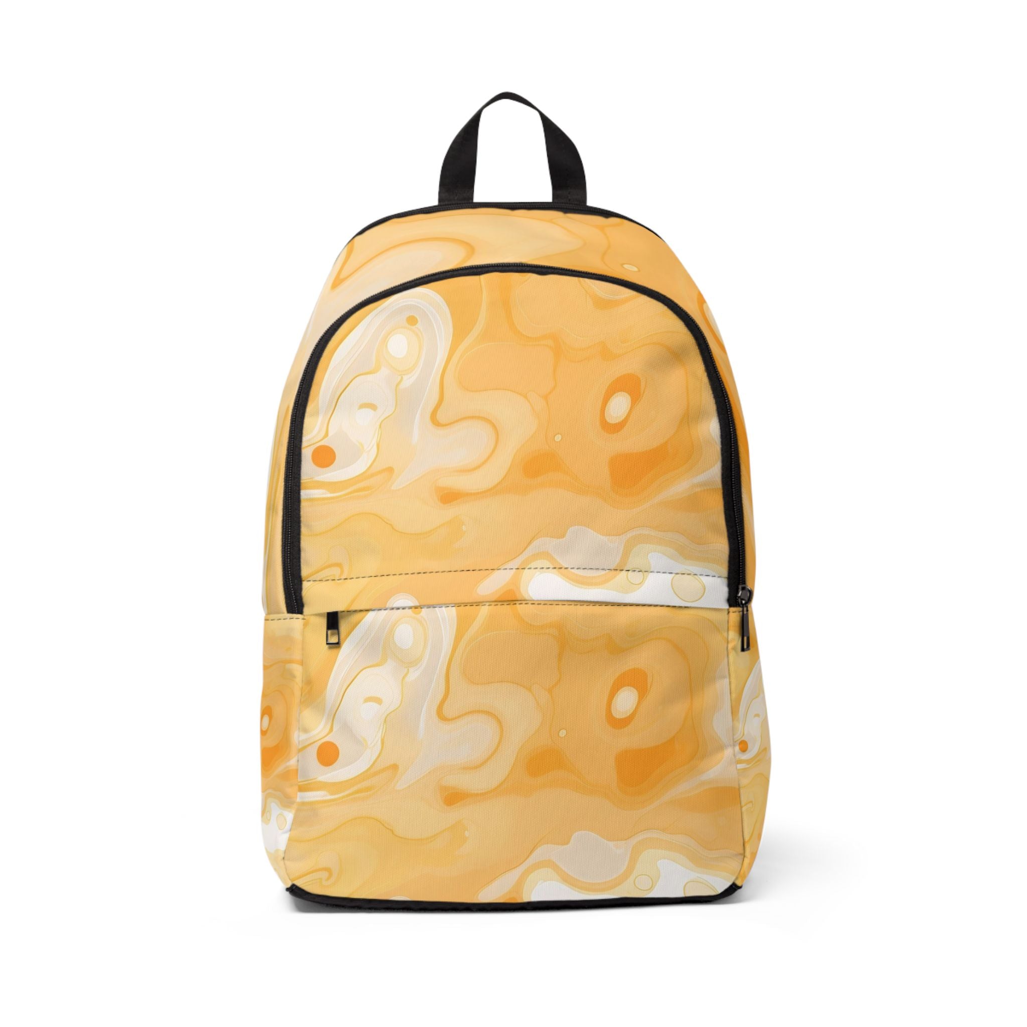 Yellow and White Abstract Pattern Backpack, Artsulli - Art is Long, Life is Short, Bags, Size, One size, , , , , 17610092111467862124