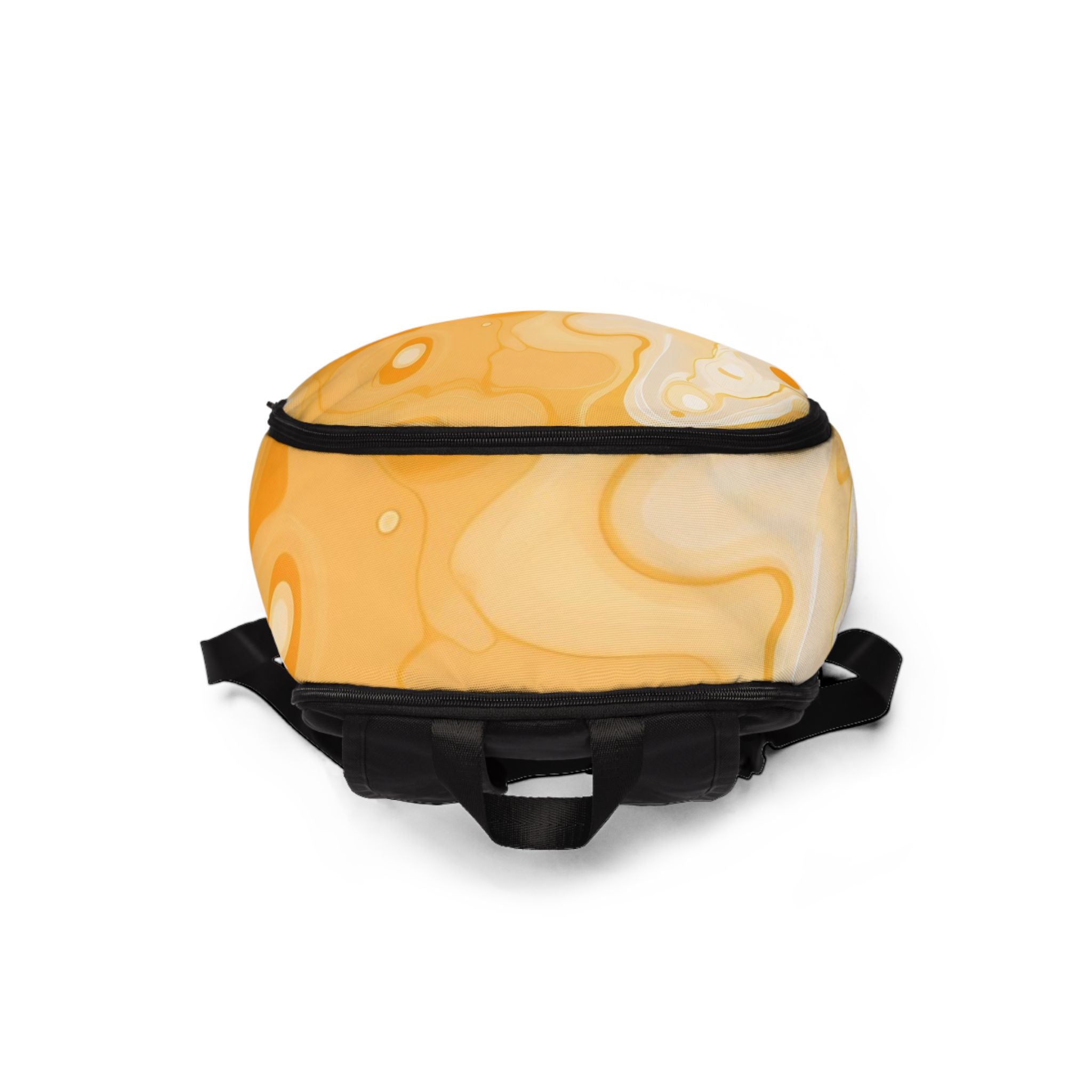 Yellow and White Abstract Pattern Backpack, Artsulli - Art is Long, Life is Short, Bags, , , , , , , 