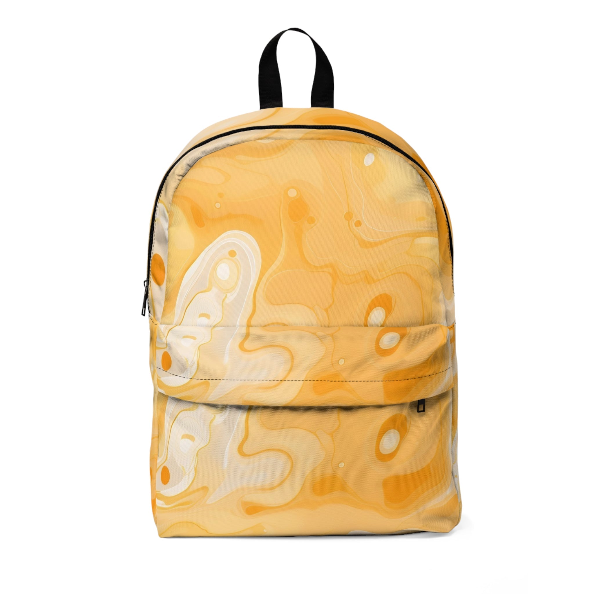 Yellow and White Abstract Swirl Backpack, Artsulli - Art is Long, Life is Short, Bags, Size, One size, , , , , 22076324562880934694