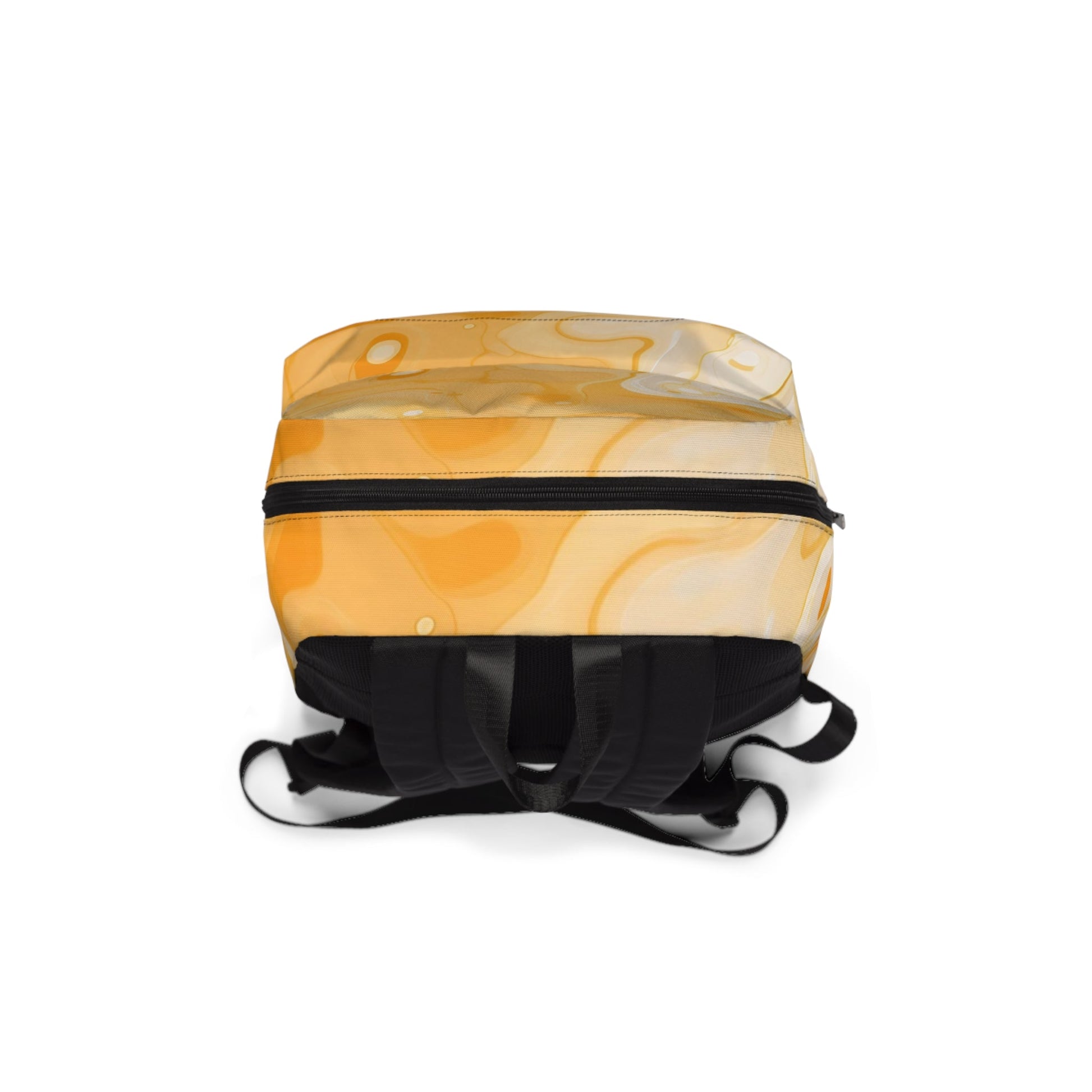Yellow and White Abstract Swirl Backpack, Artsulli - Art is Long, Life is Short, Bags, , , , , , , 