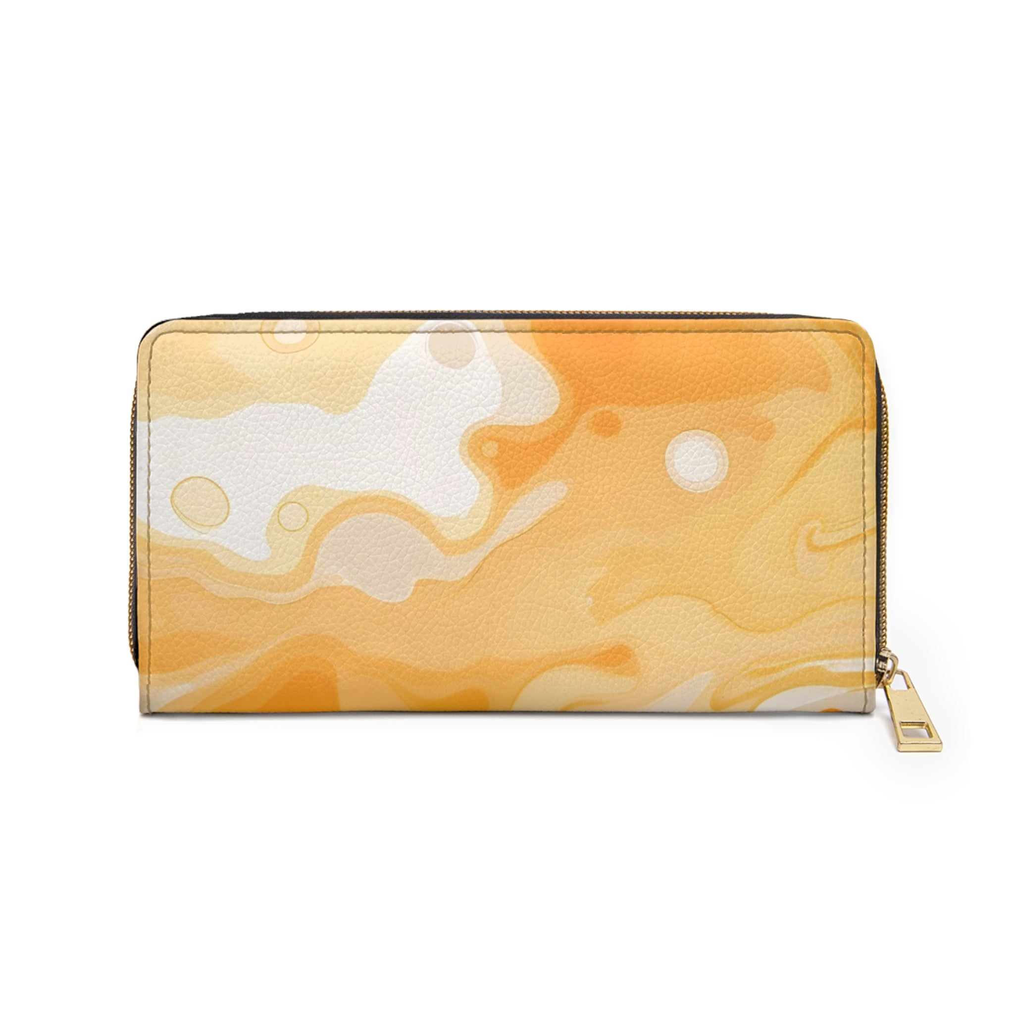 Yellow and White Marbled Zip Around Wallet, Artsulli - Art is Long, Life is Short, Accessories, , , , , , , 