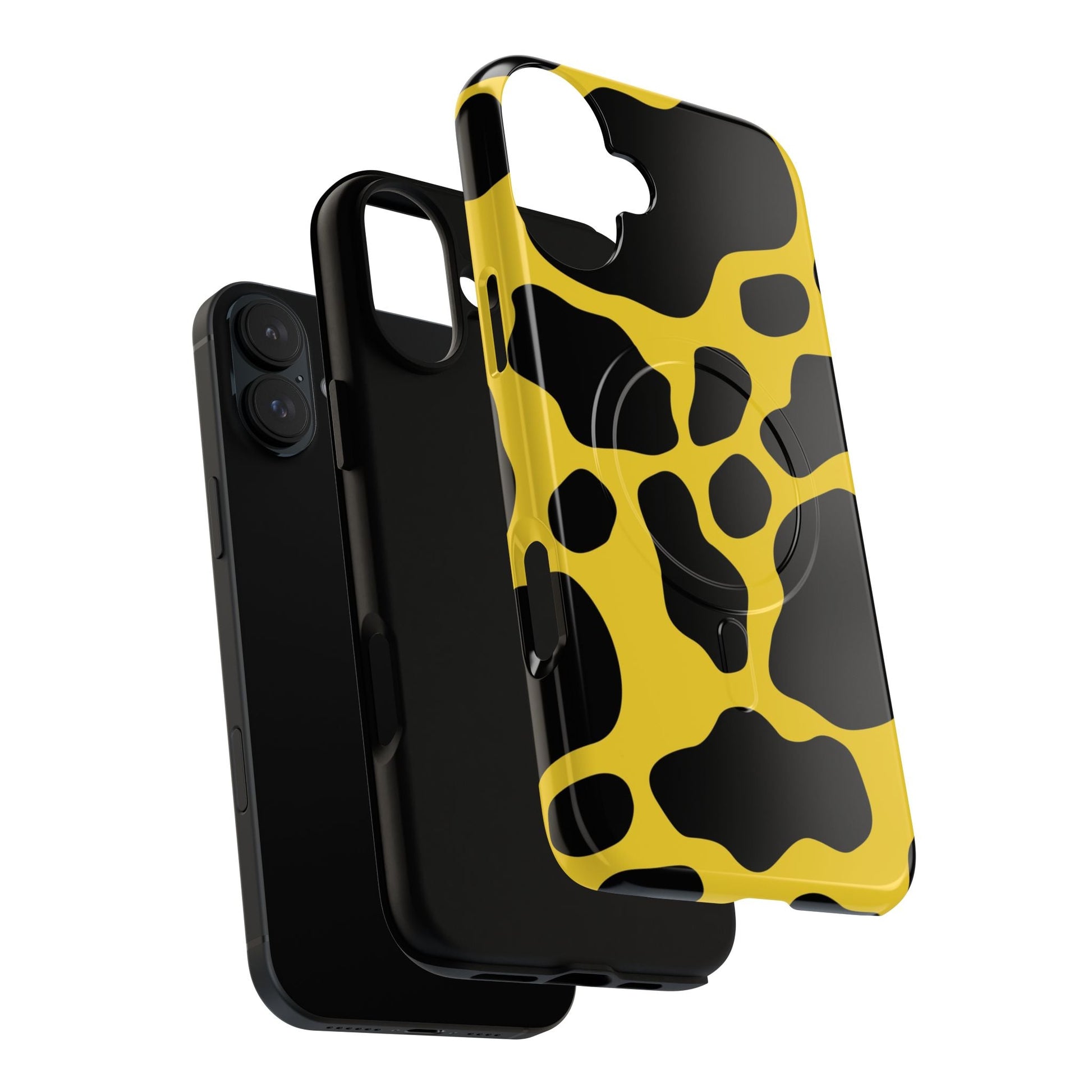 Yellow Cow Print MagSafe iPhone Case, Artsulli - Art is Long, Life is Short, Phone Case, , , , , , , 