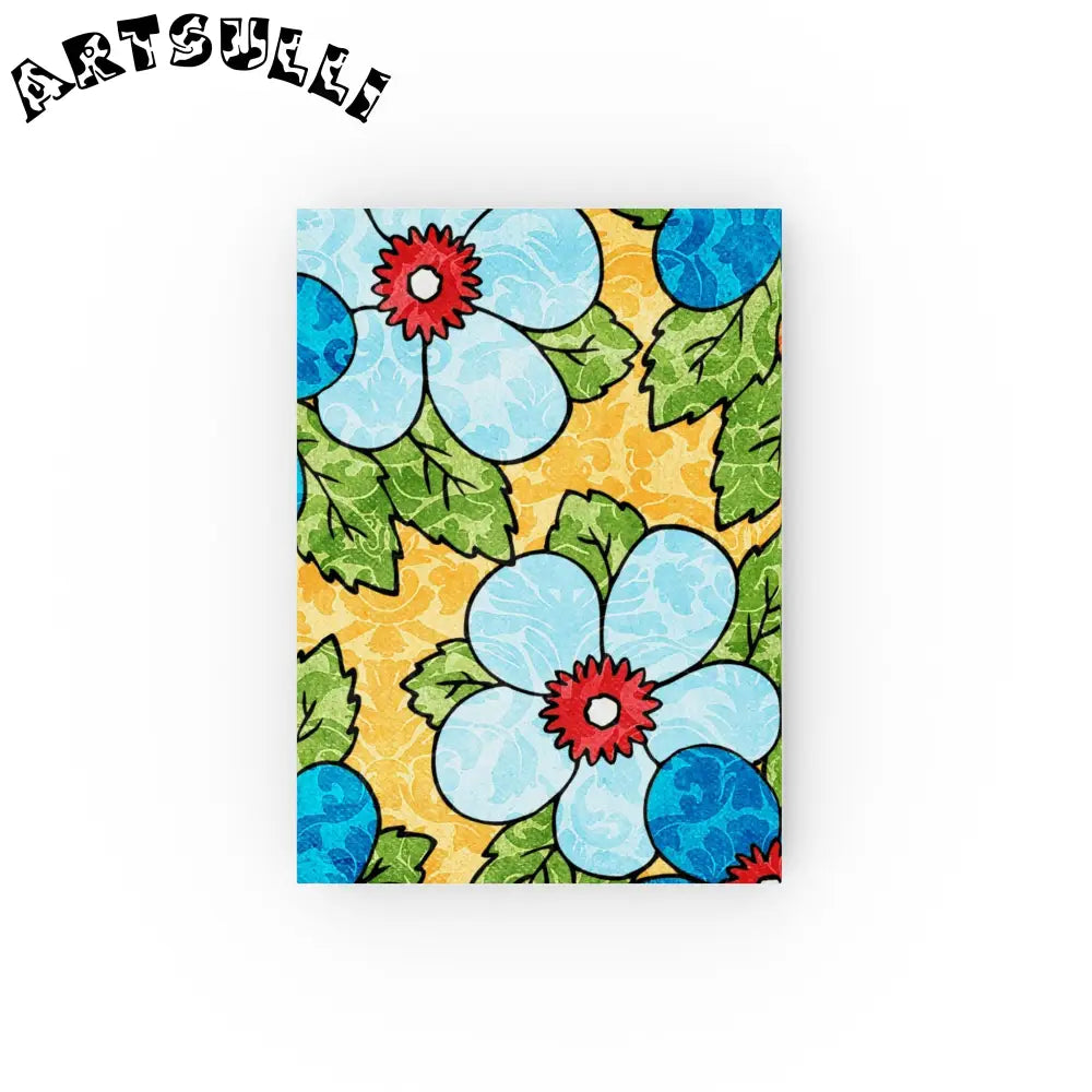Yellow Floral Journal with high-quality 90gsm paper, Artsulli - Art is Long, Life is Short, Paper products, Paper, Blank, Size, 5.2" x 7.4", , , 29696837617117237254