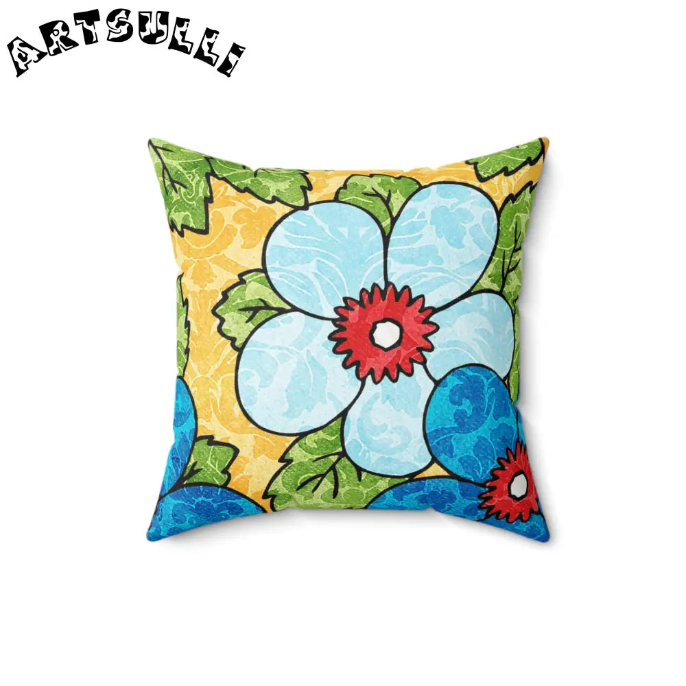 Yellow Floral Room Accents Throw Pillow, Artsulli - Art is Long, Life is Short, Home Decor, , , , , , , 