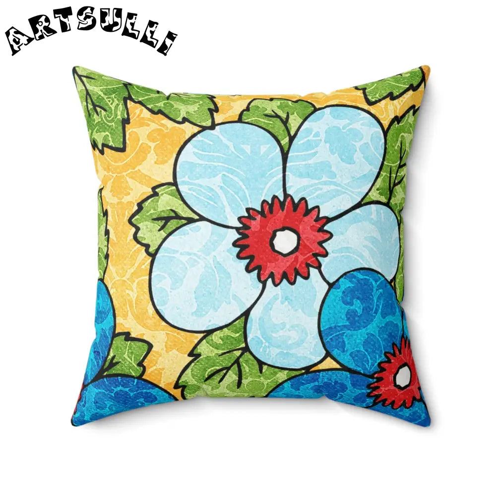 Yellow Floral Room Accents Throw Pillow, Artsulli - Art is Long, Life is Short, Home Decor, , , , , , , 