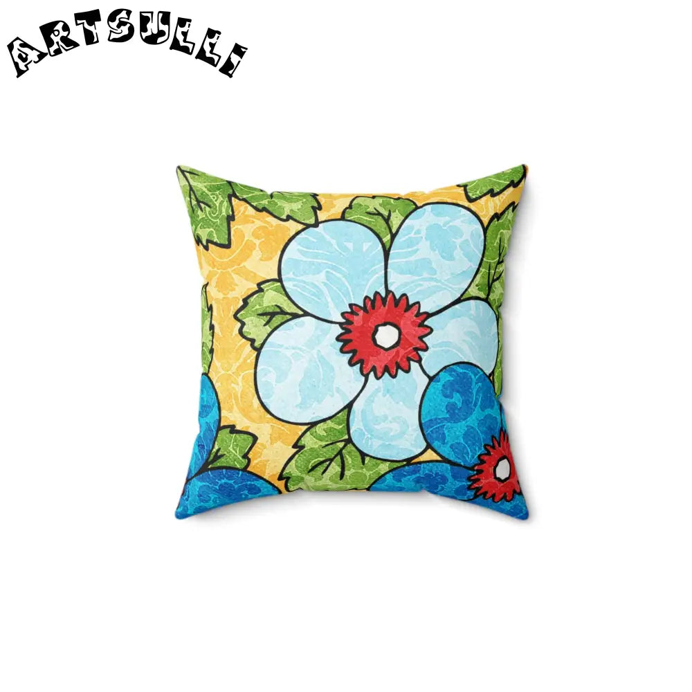 Yellow Floral Room Accents Throw Pillow, Artsulli - Art is Long, Life is Short, Home Decor, , , , , , , 
