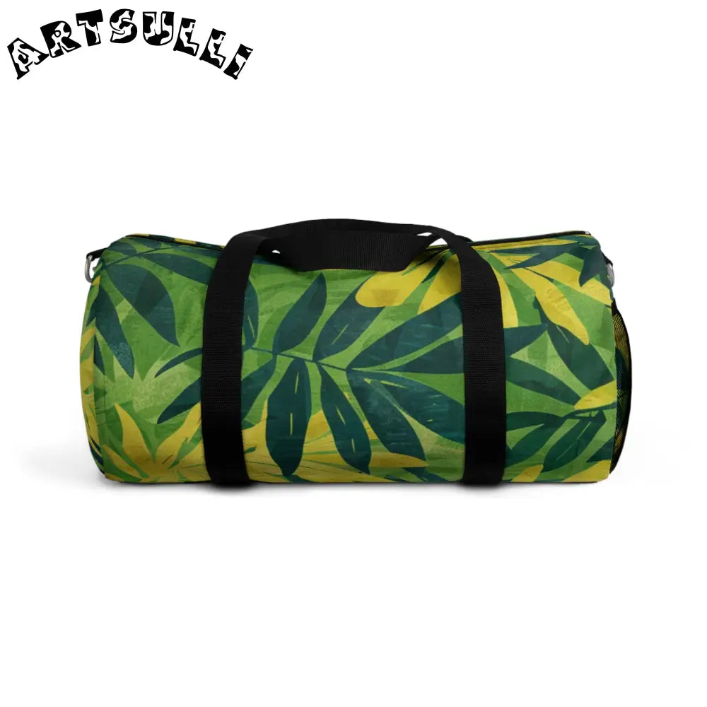 Yellow Leaf Jungle Duffel Bag, Artsulli - Art is Long, Life is Short, Bags, Size, Small, , , , , 27024468082827655645