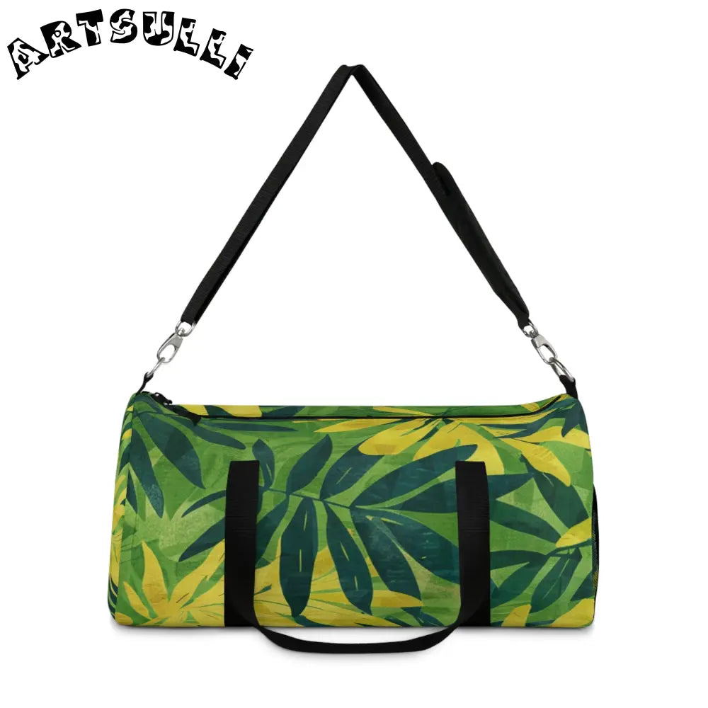 Yellow Leaf Jungle Duffel Bag, Artsulli - Art is Long, Life is Short, Bags, , , , , , , 