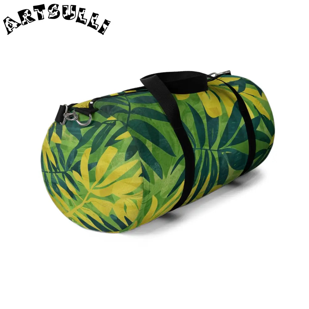 Yellow Leaf Jungle Duffel Bag, Artsulli - Art is Long, Life is Short, Bags, , , , , , , 