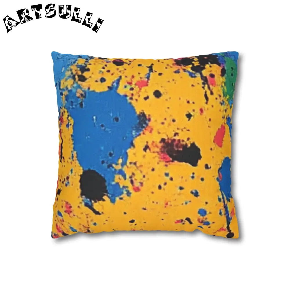 JAKKOUTTHEBXX Yellow Paint Splatter Indoor Pillowcase 2025