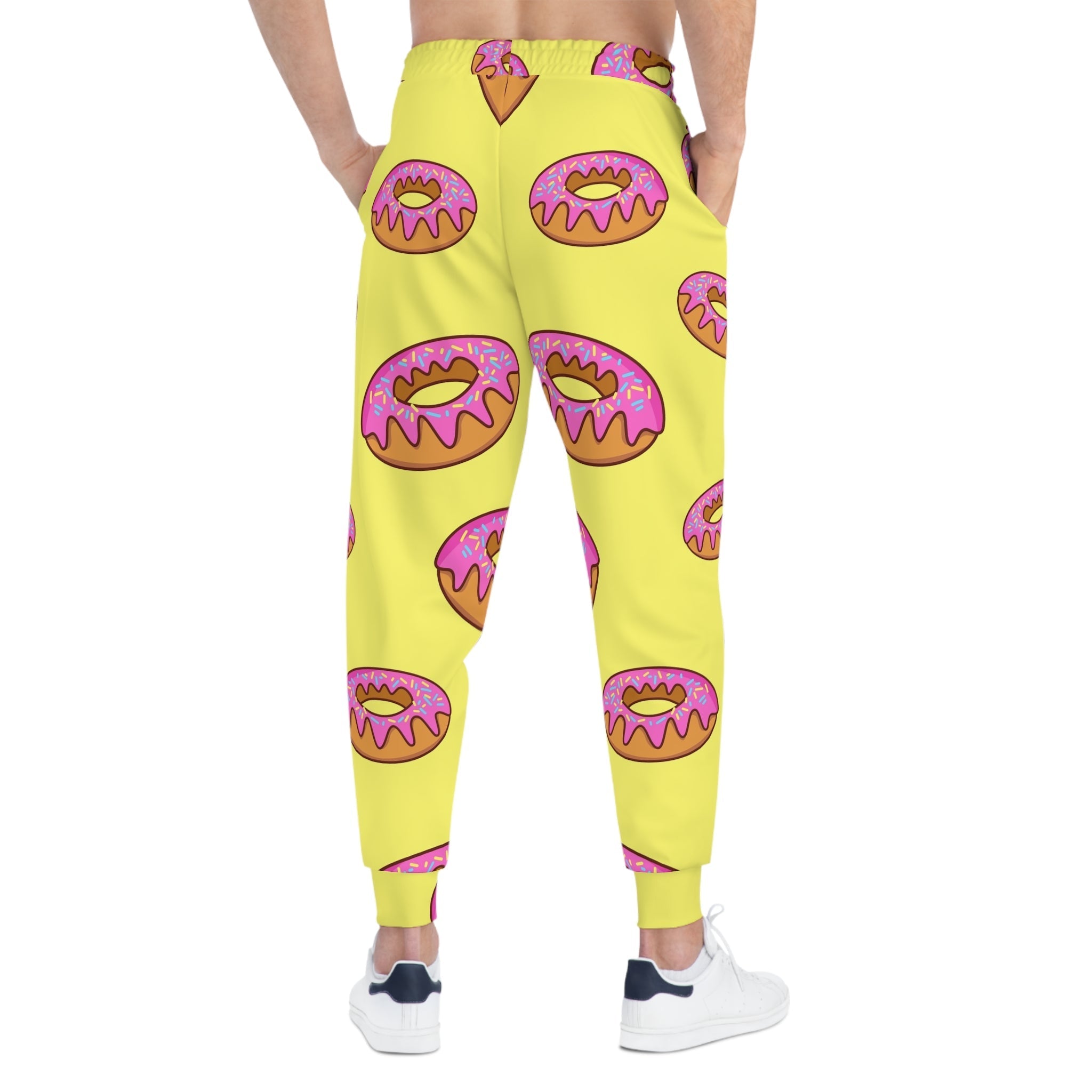 Yellow Pink Donut Joggers, Artsulli - Art is Long, Life is Short, All Over Prints, , , , , , , 
