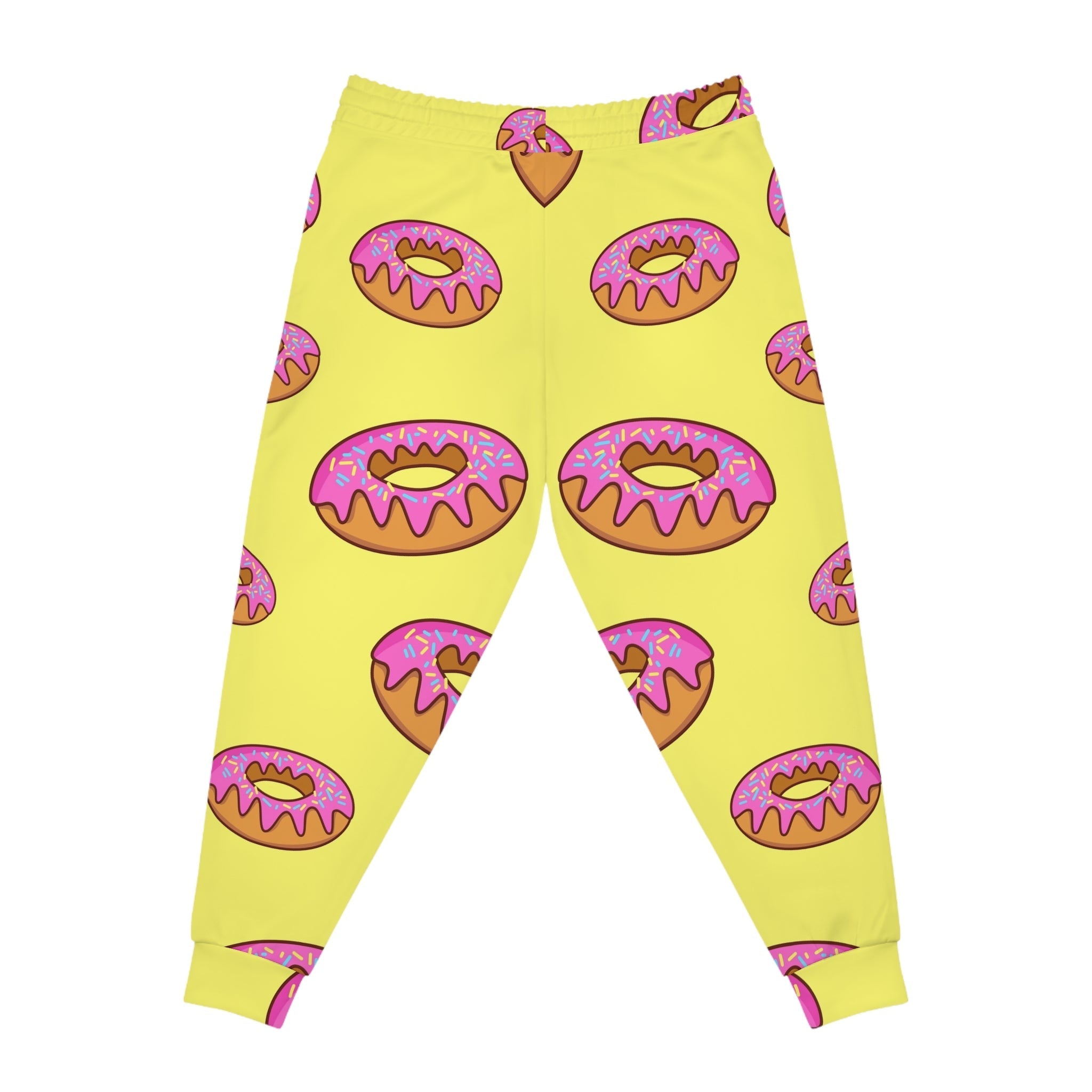 Yellow Pink Donut Joggers, Artsulli - Art is Long, Life is Short, All Over Prints, , , , , , , 