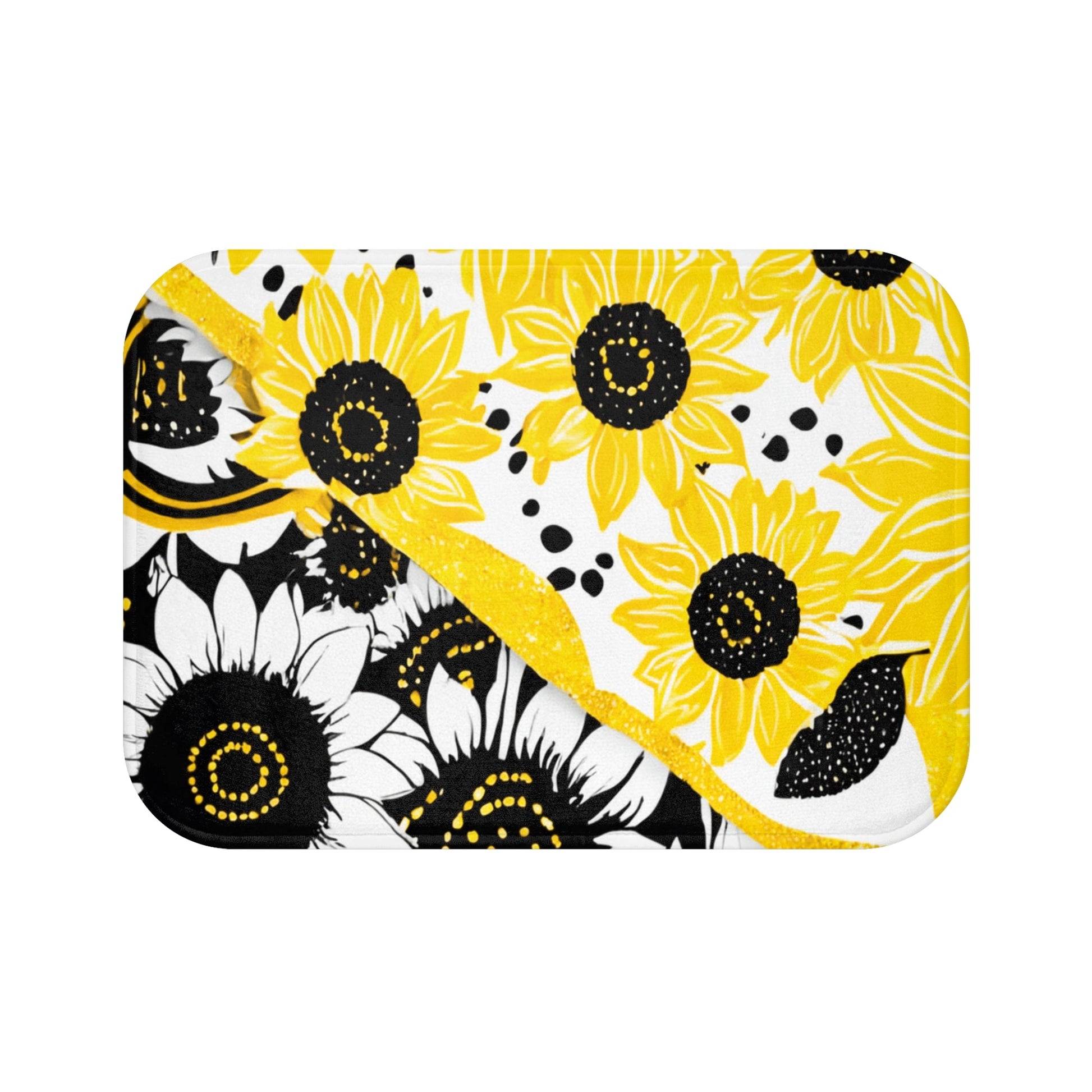 Yellow Sunflower Bath Mat, Artsulli - Art is Long, Life is Short, Home Decor, Size, 24" × 17", , , , , 29725525172144257461
