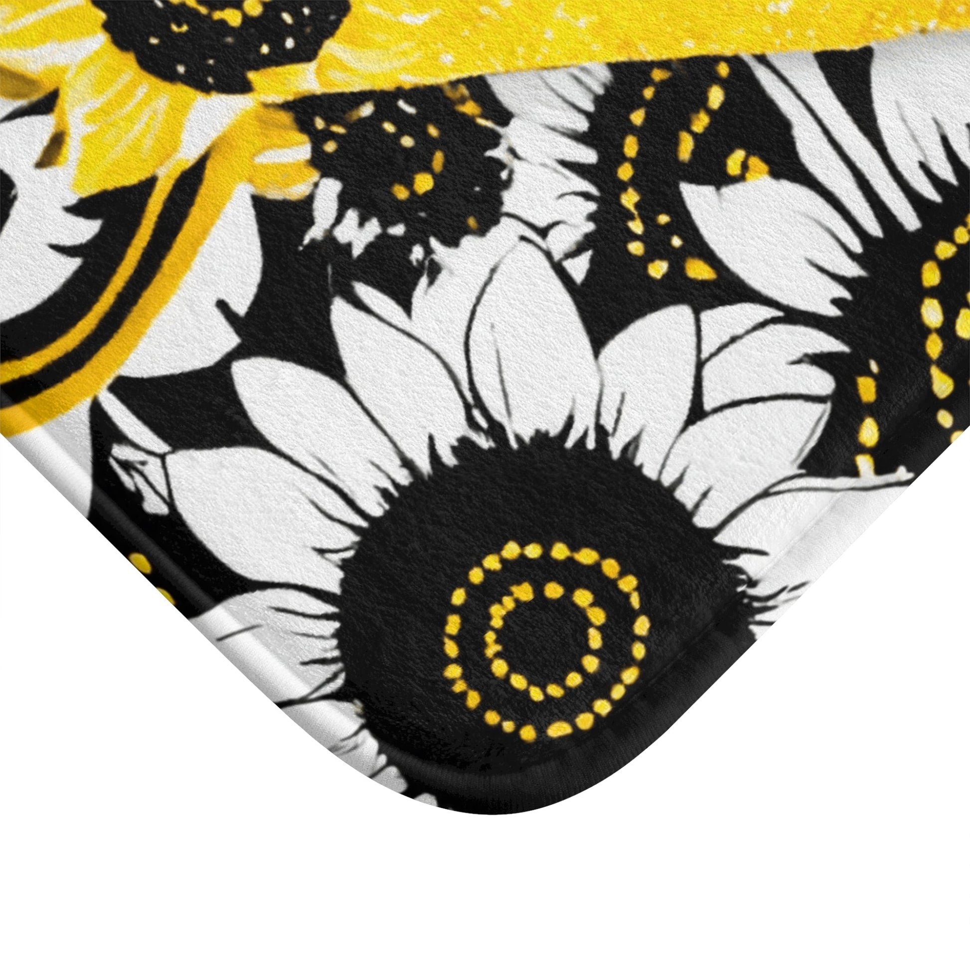 Yellow Sunflower Bath Mat, Artsulli - Art is Long, Life is Short, Home Decor, , , , , , , 
