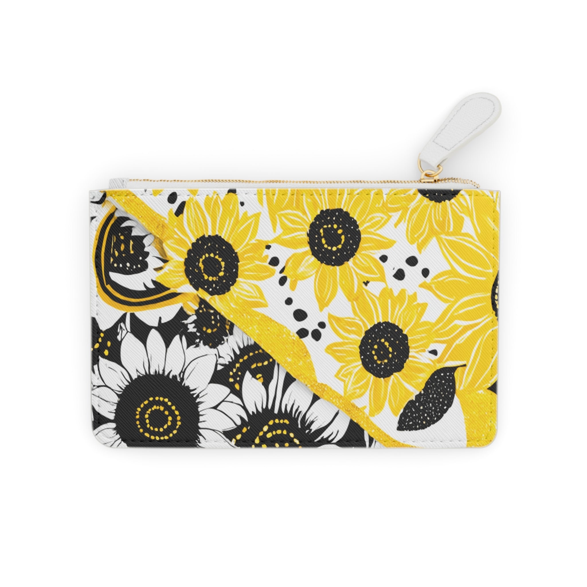 Yellow Sunflower Clutch Bag, Artsulli - Art is Long, Life is Short, Bags, Size, 6.3” x 4”, Color, White, , , 81715944695368566990