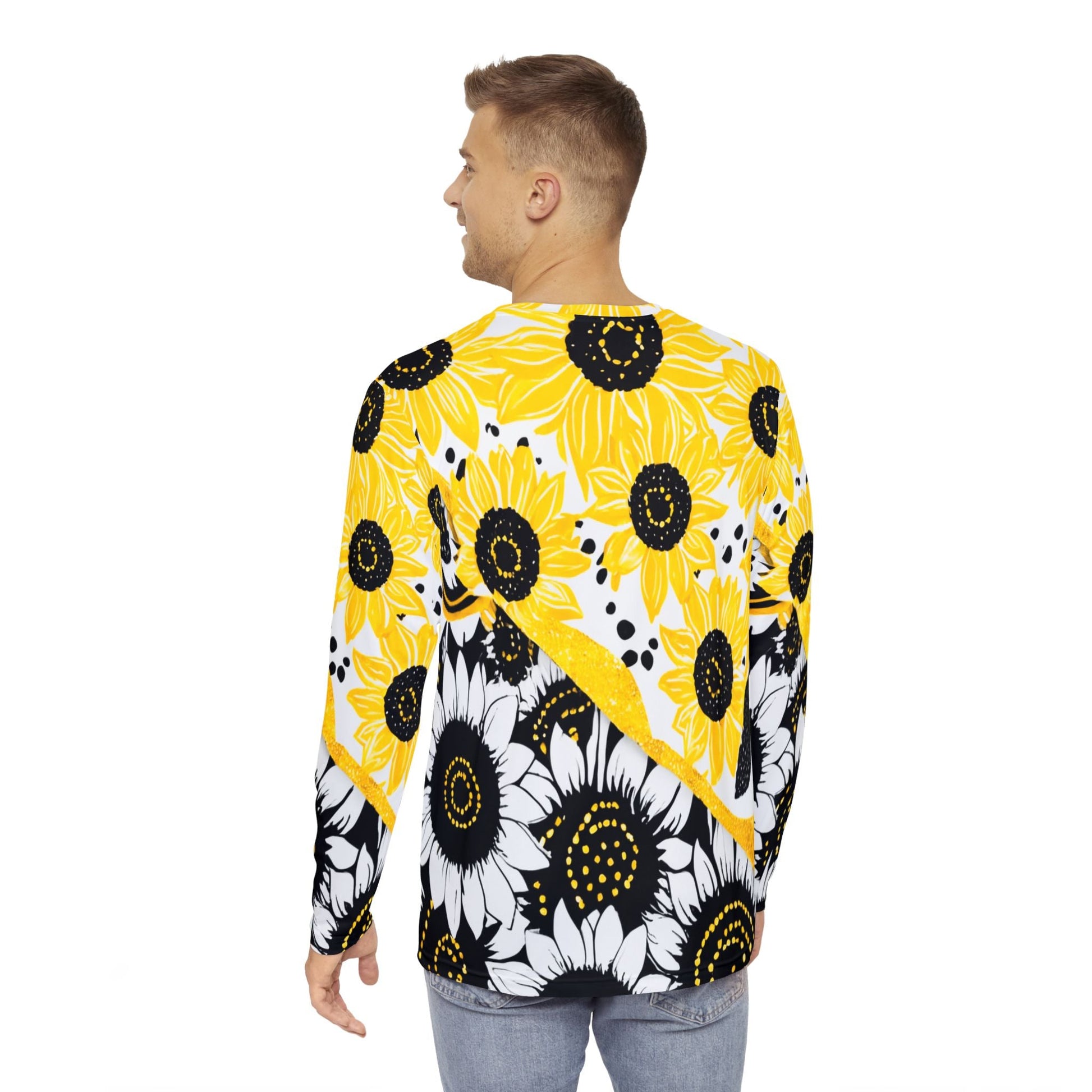 Yellow Sunflower Long Sleeve Shirt, Artsulli - Art is Long, Life is Short, All Over Prints, , , , , , , 