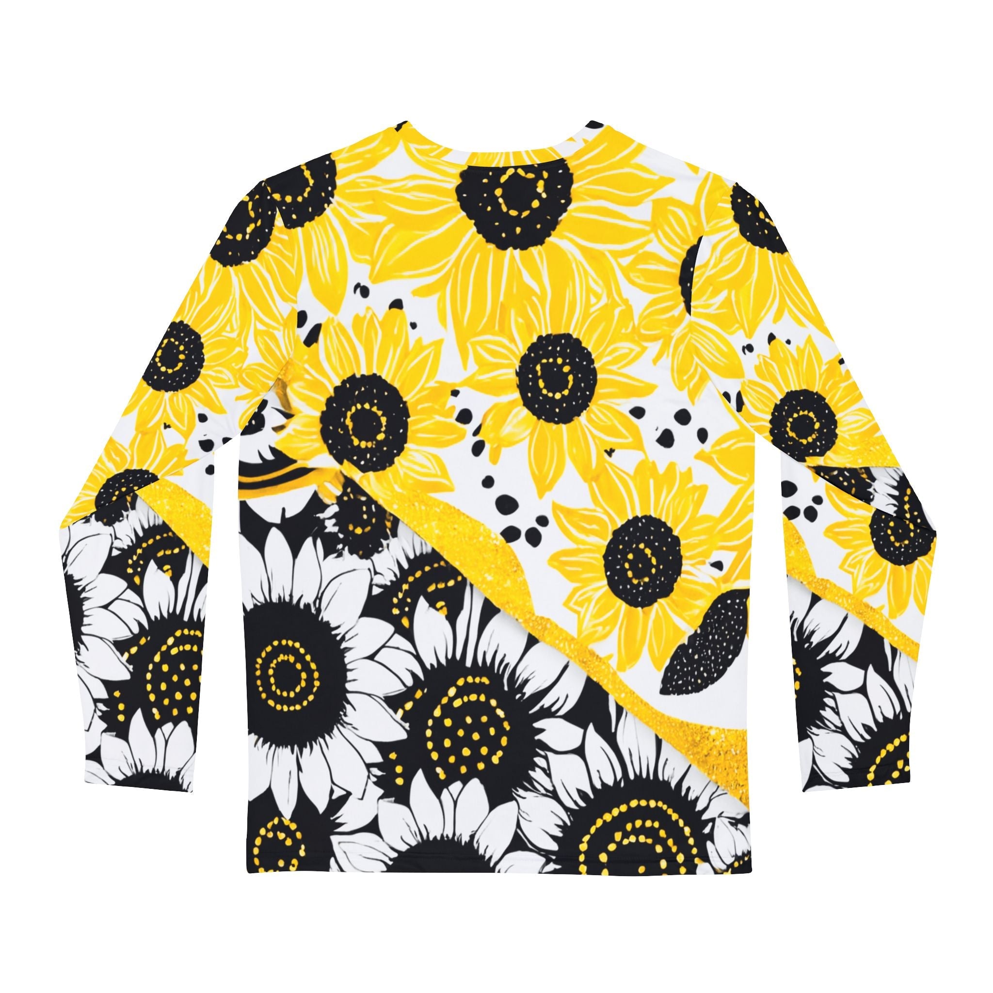 Yellow Sunflower Long Sleeve Shirt, Artsulli - Art is Long, Life is Short, All Over Prints, , , , , , , 