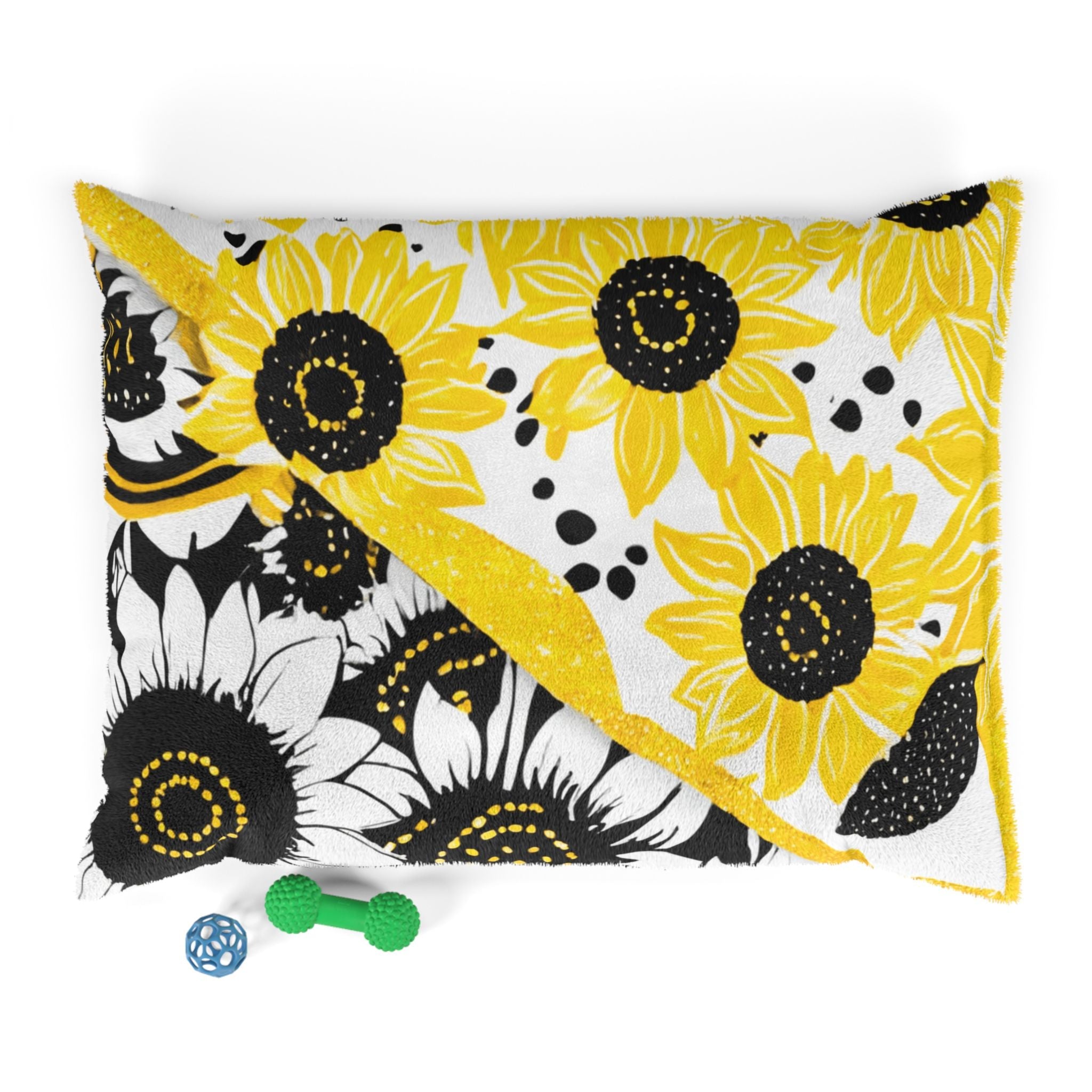 Yellow Sunflower Pet Bed, Artsulli - Art is Long, Life is Short, Pets, Size, 40" × 30", , , , , 18139933217841963977
