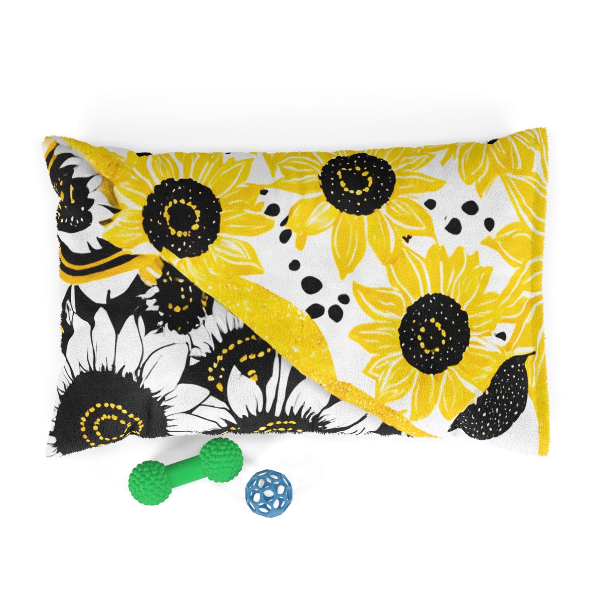 Yellow Sunflower Pet Bed, Artsulli - Art is Long, Life is Short, Pets, Size, 28" × 18", , , , , 22374092710602765716
