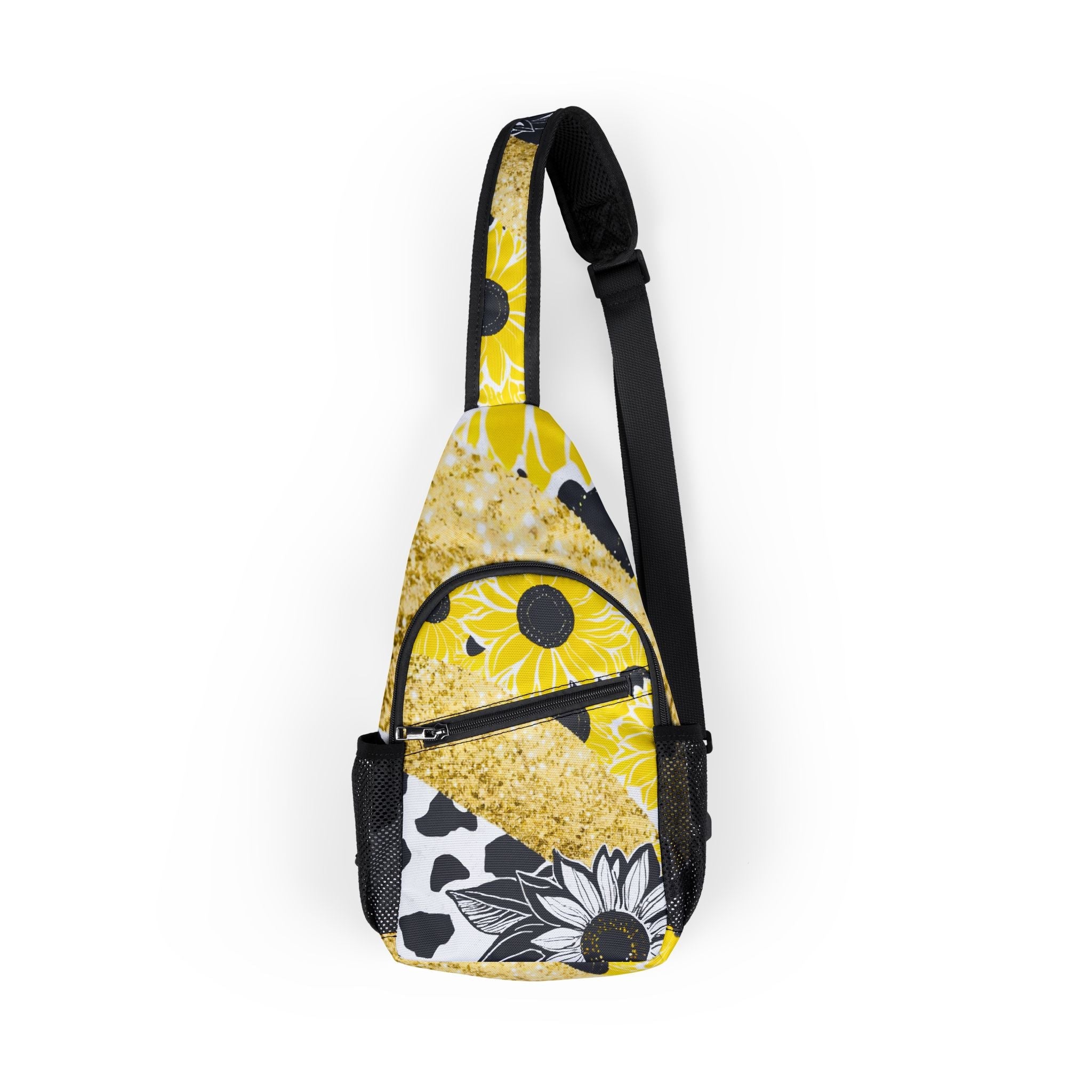 Yellow Sunflower Print Chest Bag, Artsulli - Art is Long, Life is Short, Bags, Size, One size, , , , , 23849635835670337880