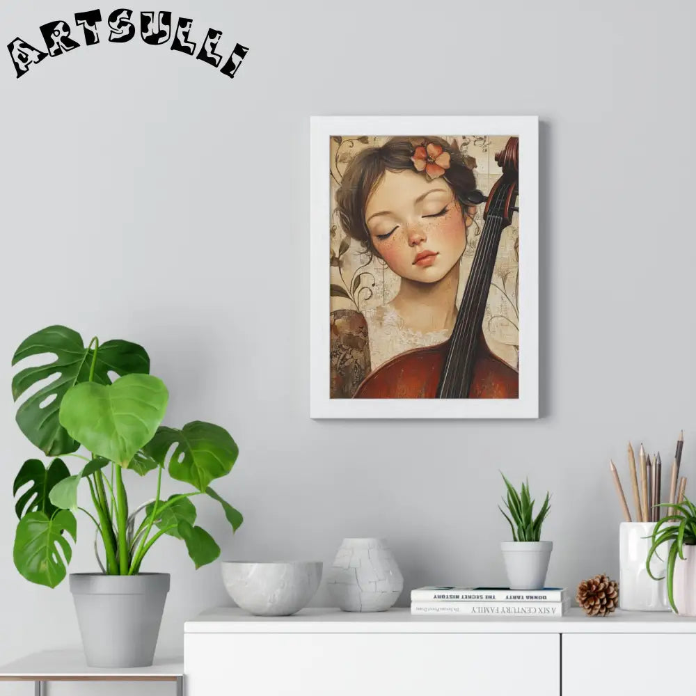 Young Cellist Framed Art Print, Artsulli - Art is Long, Life is Short, Poster, , , , , , , 