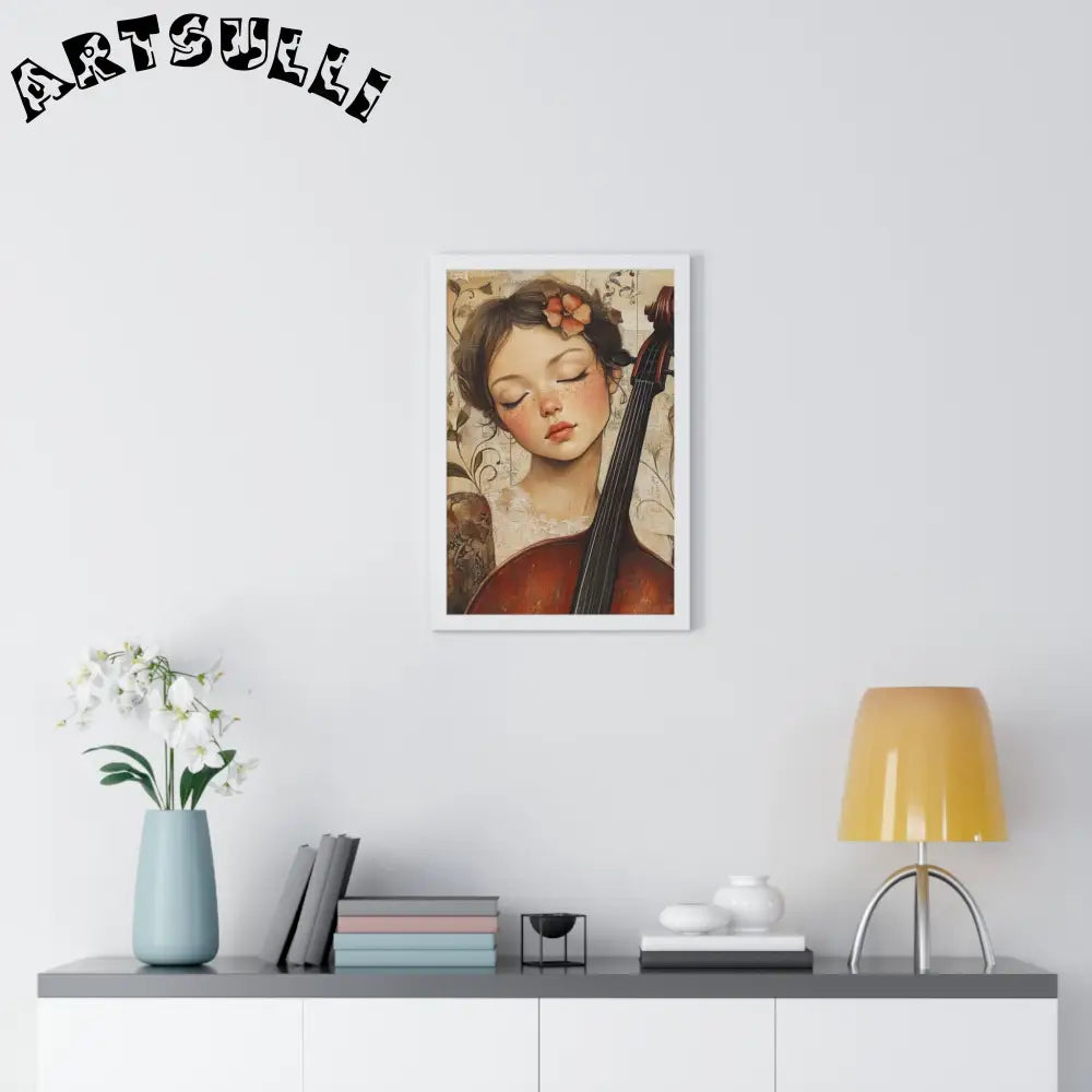 Young Cellist Framed Art Print, Artsulli - Art is Long, Life is Short, Poster, , , , , , , 