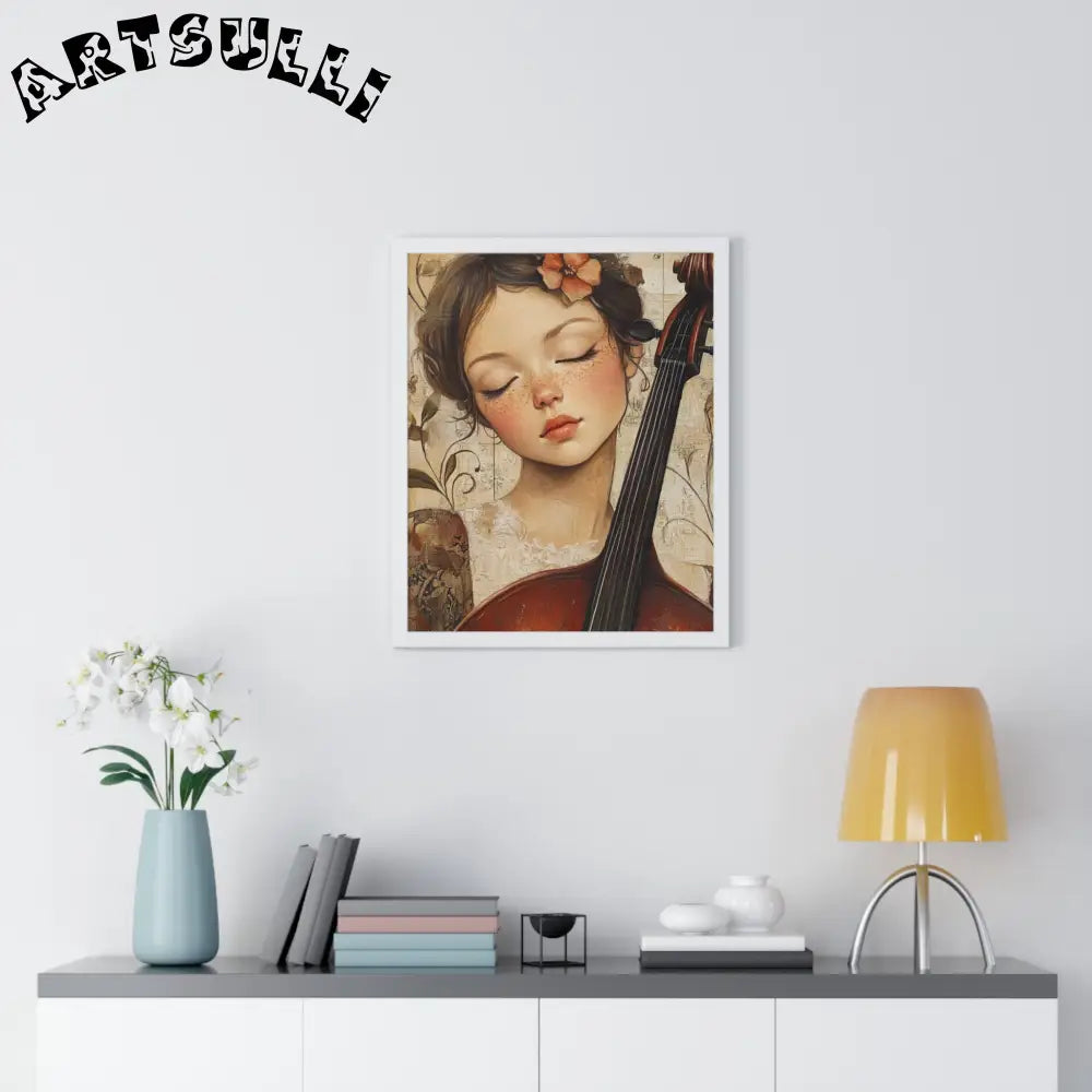 Young Cellist Framed Art Print, Artsulli - Art is Long, Life is Short, Poster, , , , , , , 