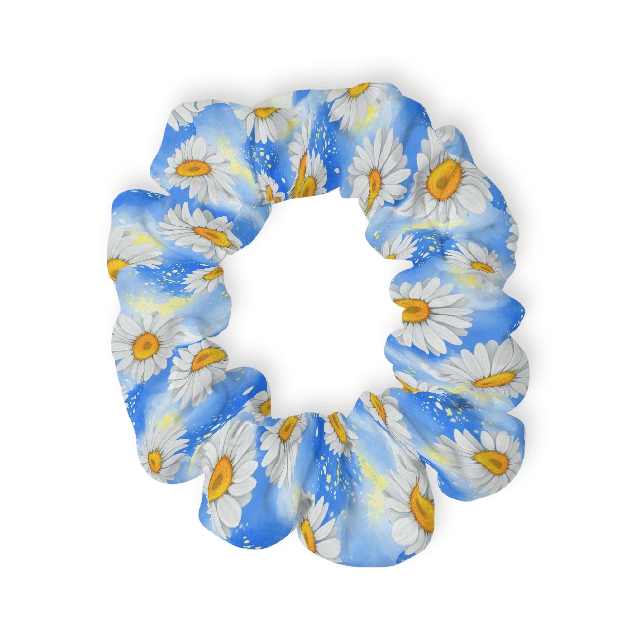 Youth Favorite Daisy Floral Scrunchie, Artsulli - Art is Long, Life is Short, Accessories, Size, 4'' × 4'', , , , , 24302427056873416383