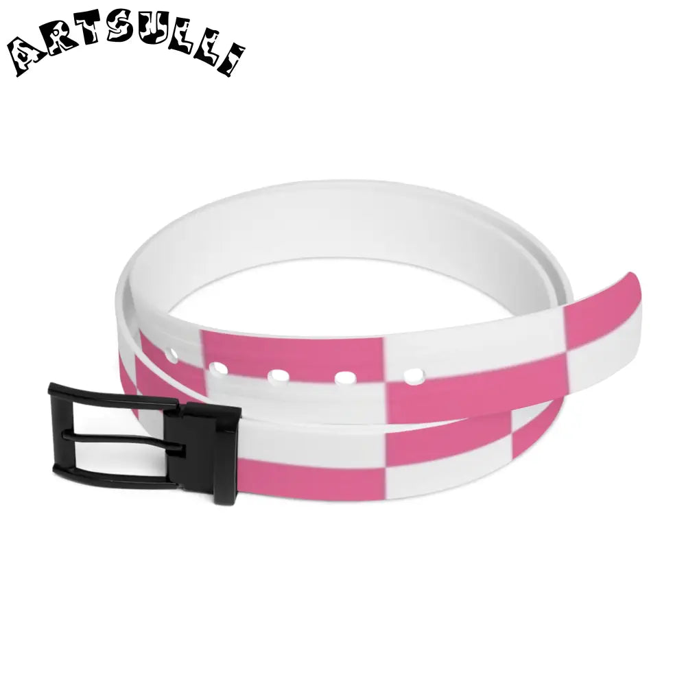 Yuyushiki Pink Check Belt, Artsulli - Art is Long, Life is Short, Accessories, Material, Black Metal, Size, 50'', , , 17821372791897493906