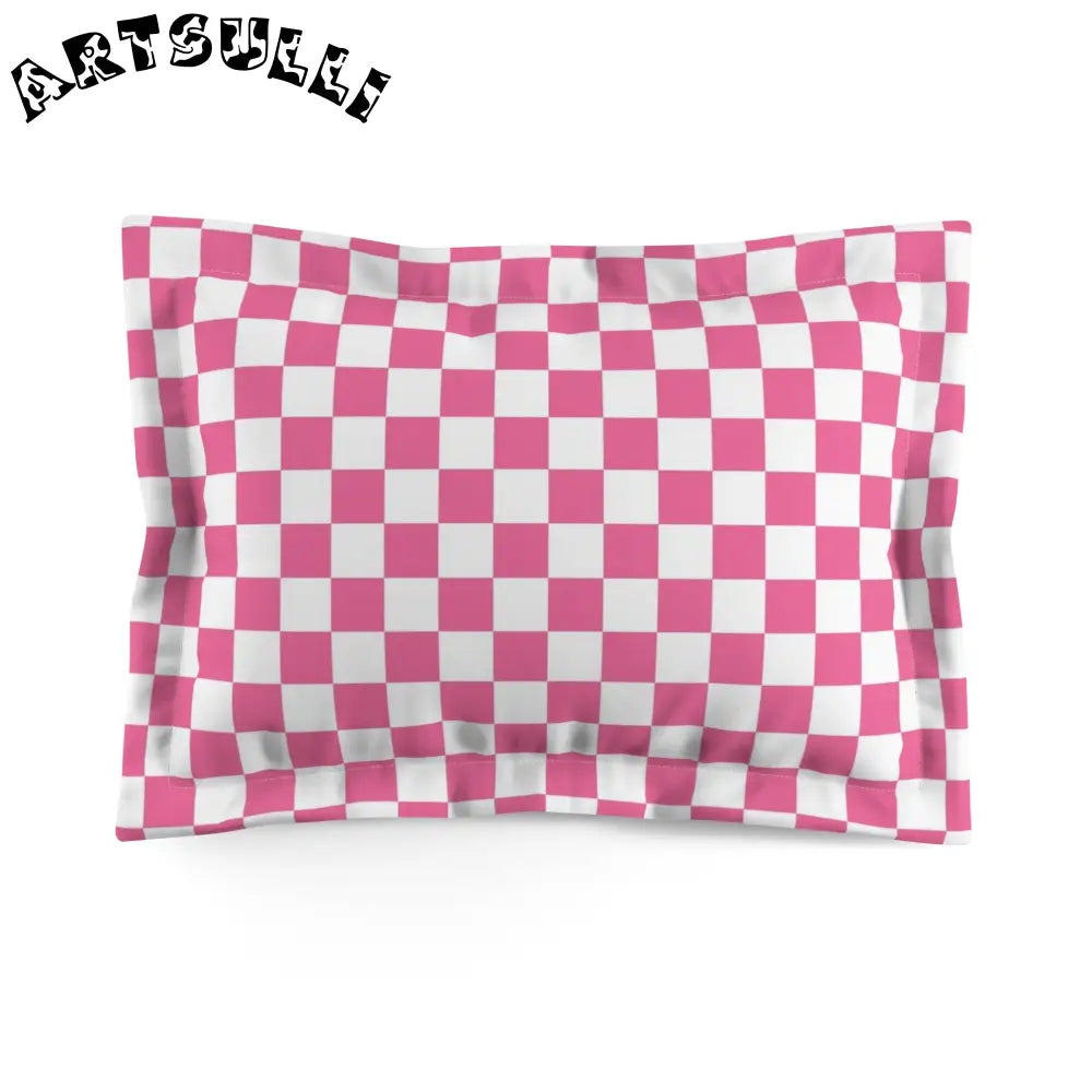 JAKKOUTTHEBXX Pink and White Checkerboard Pillowcase 2025