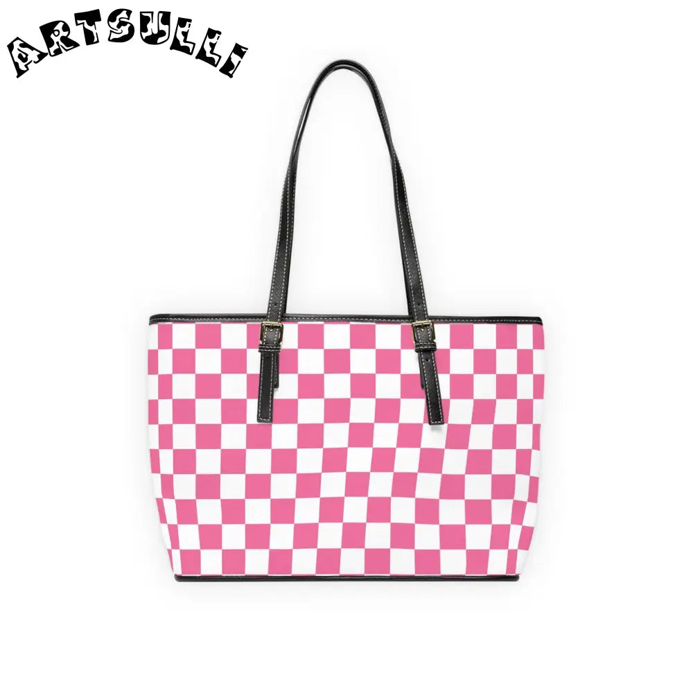 JAKKOUTTHEBXX Pink and White Checkered Shoulder Bag Made in the USA 2025