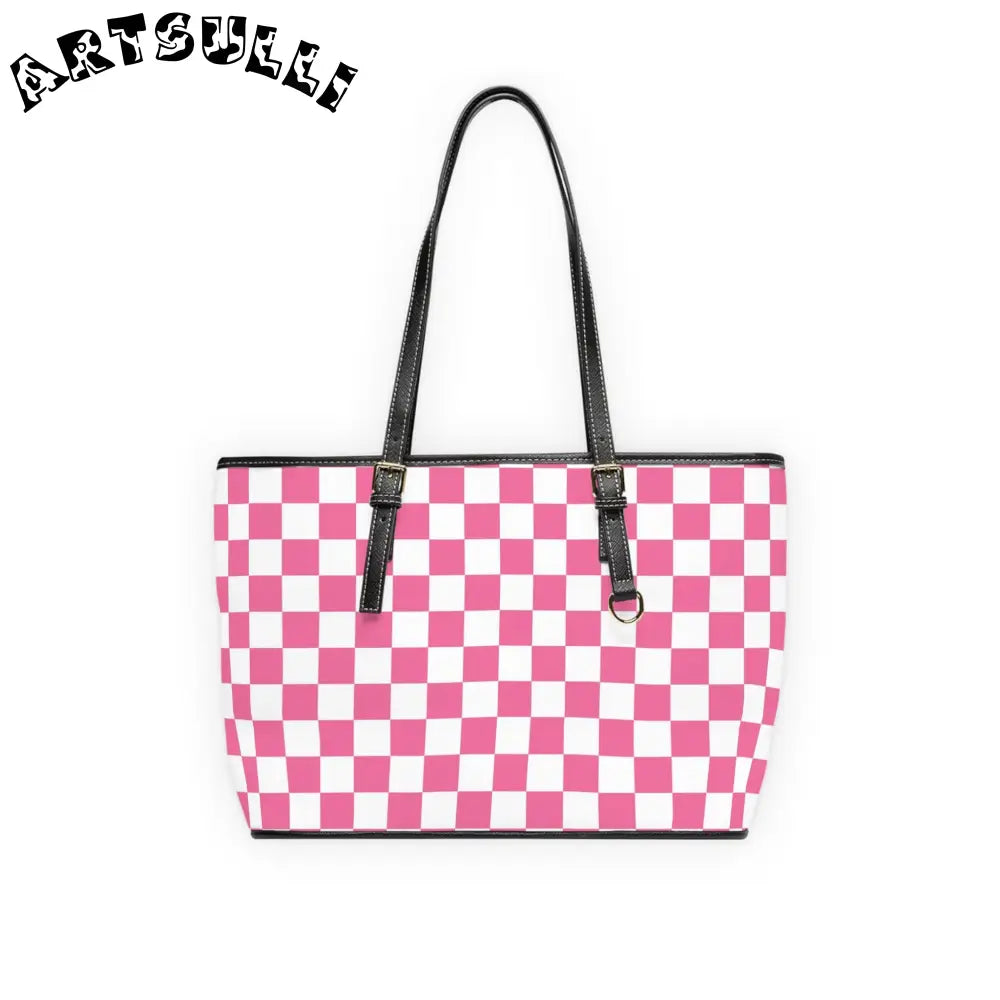 JAKKOUTTHEBXX Pink and White Checkered Shoulder Bag Made in the USA 2025