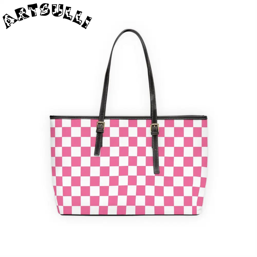 JAKKOUTTHEBXX Pink and White Checkered Shoulder Bag Made in the USA 2025