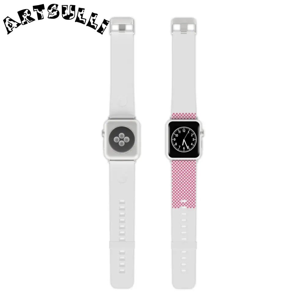 JAKKOUTTHEBXX Stylish Pink Check Apple Watch Band 2025