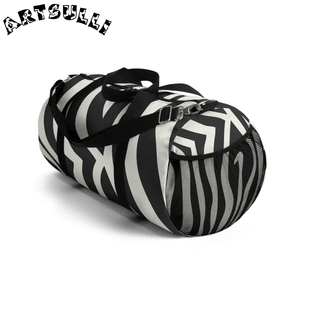 Zebra Print Duffel Bag to Showcase Artistic Taste, Artsulli - Art is Long, Life is Short, Bags, , , , , , , 