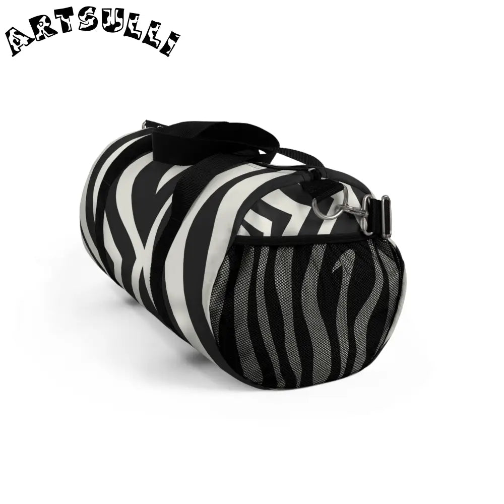 Zebra Print Duffel Bag to Showcase Artistic Taste, Artsulli - Art is Long, Life is Short, Bags, , , , , , , 