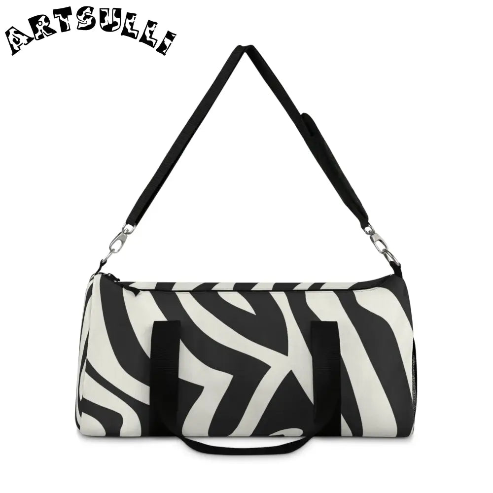 Zebra Print Duffel Bag to Showcase Artistic Taste, Artsulli - Art is Long, Life is Short, Bags, , , , , , , 