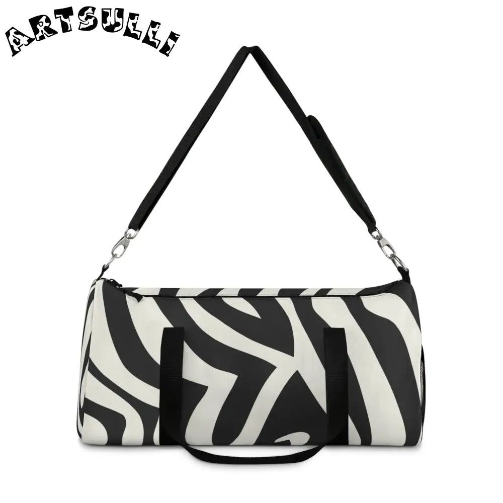 Zebra Print Duffel Bag to Showcase Artistic Taste, Artsulli - Art is Long, Life is Short, Bags, , , , , , , 