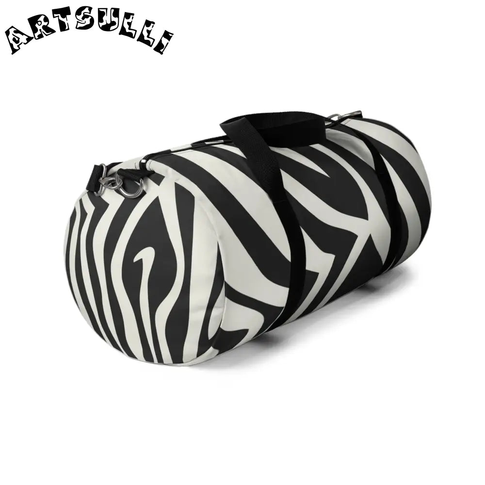 Zebra Print Duffel Bag to Showcase Artistic Taste, Artsulli - Art is Long, Life is Short, Bags, , , , , , , 