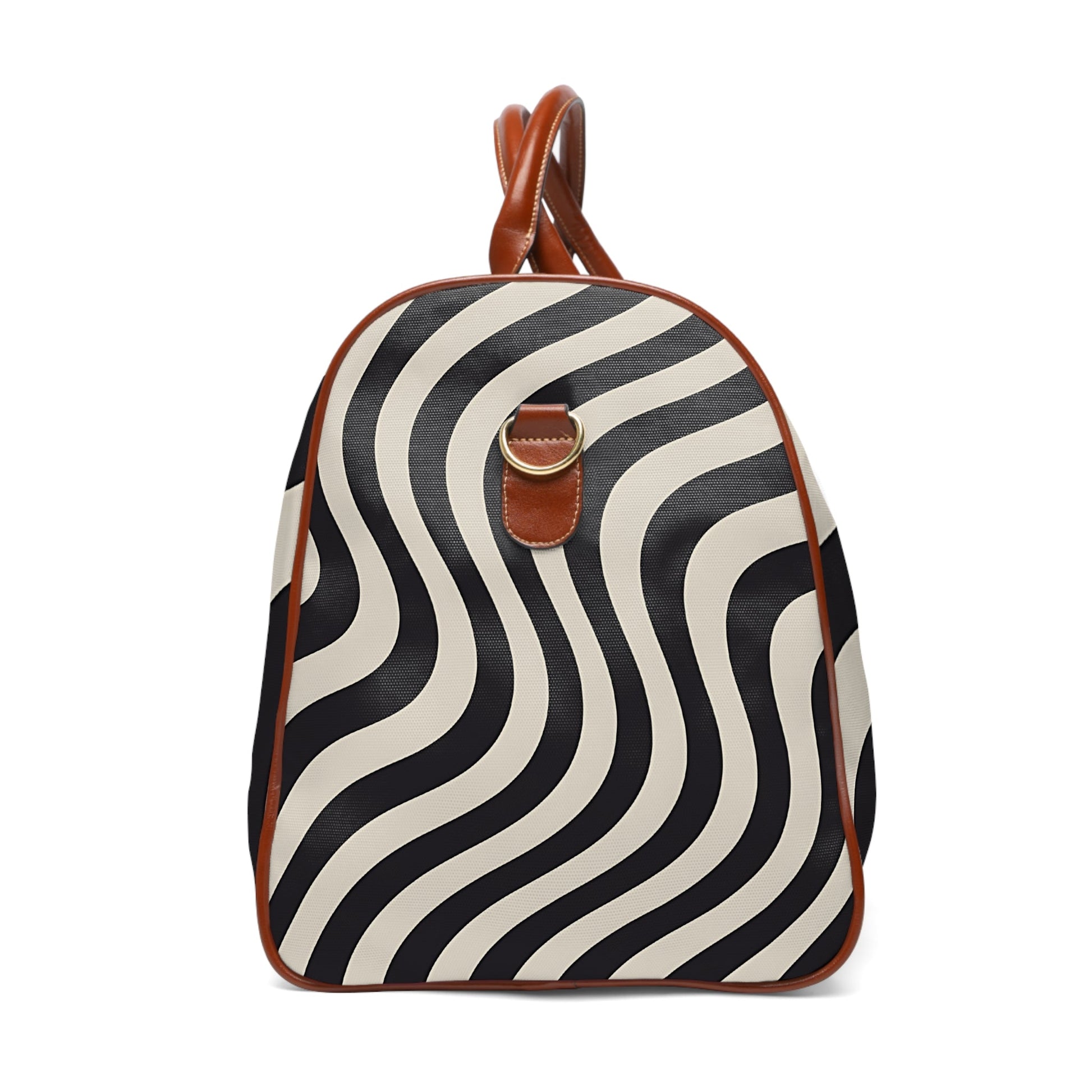 Zebra Print Duffel Bag with Leather Trim, Artsulli - Art is Long, Life is Short, Bags, , , , , , , 