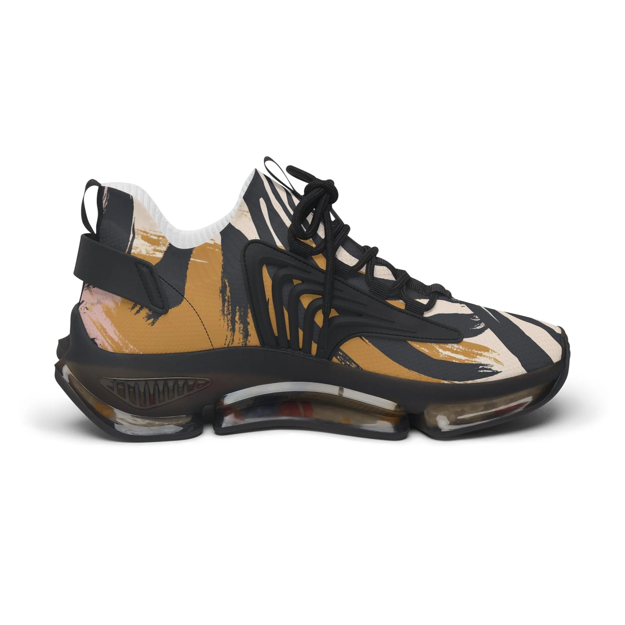 Zebra Print Mesh Sneakers with Clear Speckled Sole Color Variant, Artsulli - Art is Long, Life is Short, Shoes, , , , , , , 