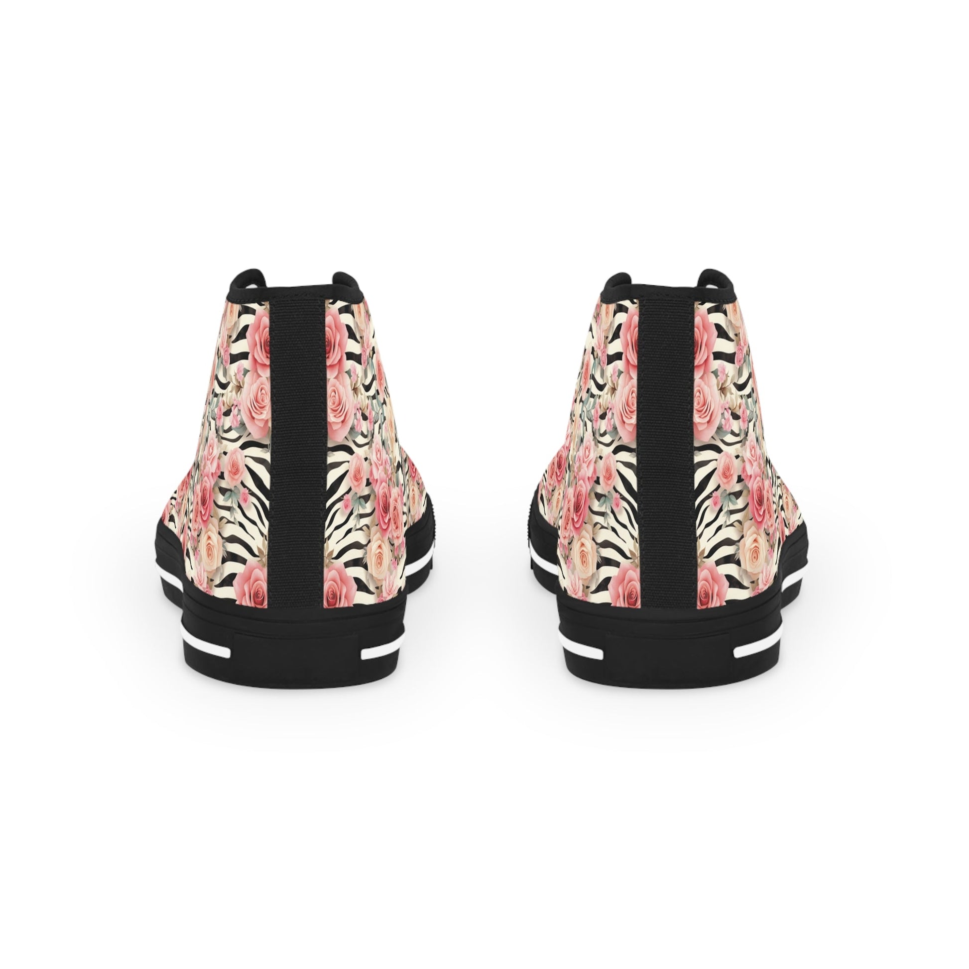 Printify Zebra Rose High-Top Canvas Sneakers 2025