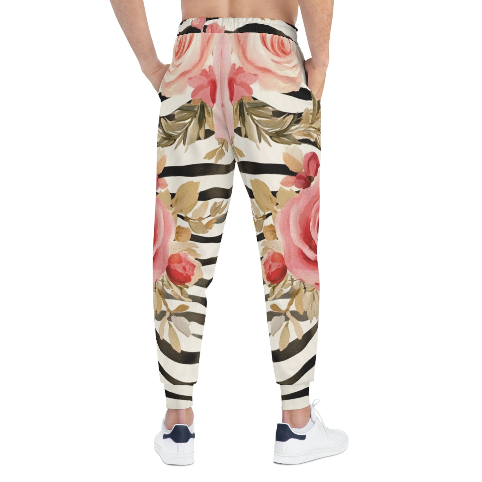 Zebra Rose Print Joggers, Artsulli - Art is Long, Life is Short, All Over Prints, , , , , , , 