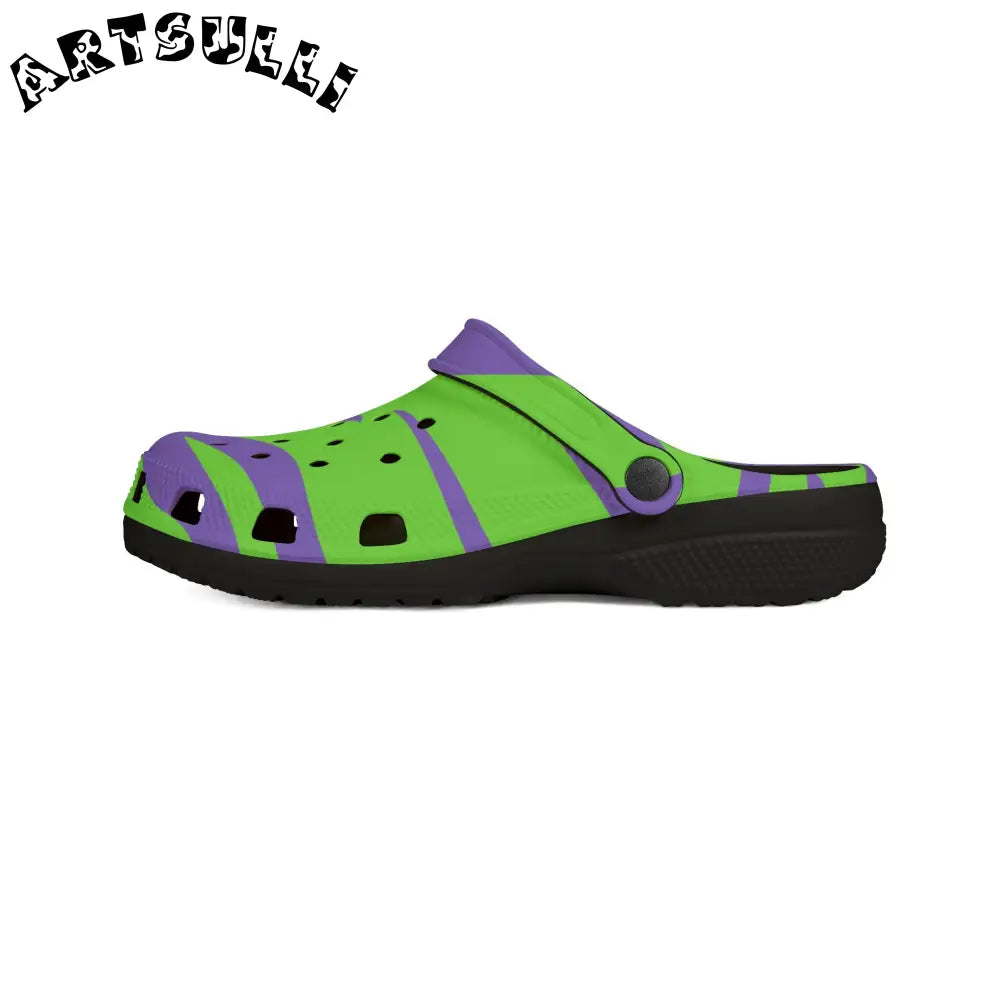 Zebragreen Juxtaposition EVA Foam Clogs, Artsulli - Art is Long, Life is Short, Shoes, , , , , , , 