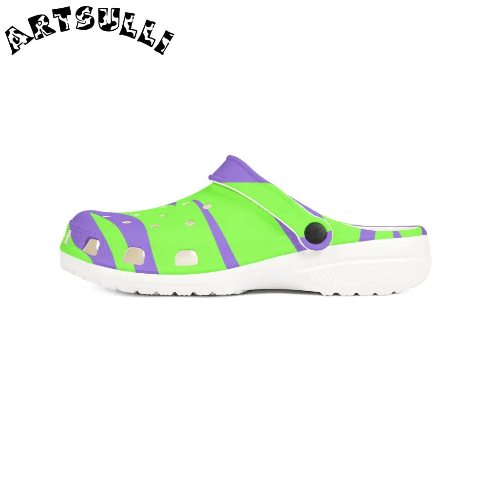 Zebragreen Juxtaposition EVA Foam Clogs, Artsulli - Art is Long, Life is Short, Shoes, , , , , , , 
