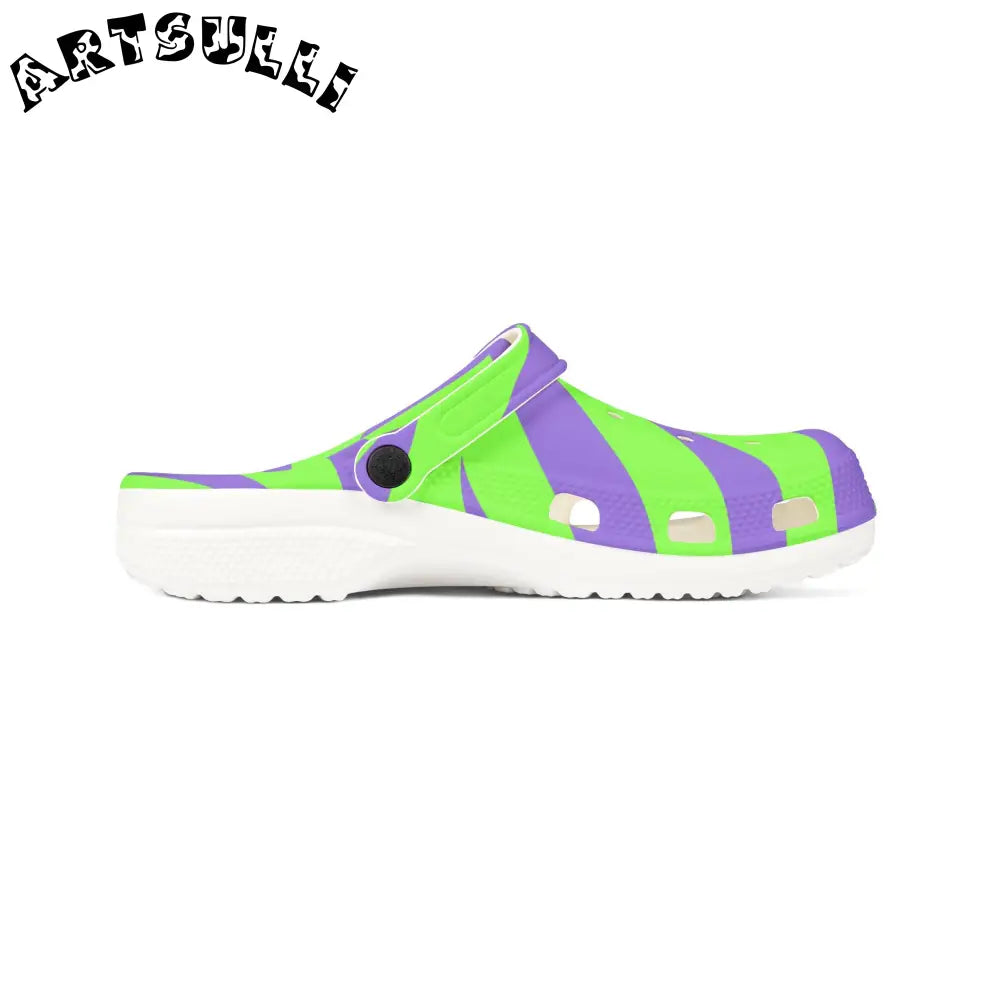 Zebragreen Juxtaposition EVA Foam Clogs, Artsulli - Art is Long, Life is Short, Shoes, , , , , , , 